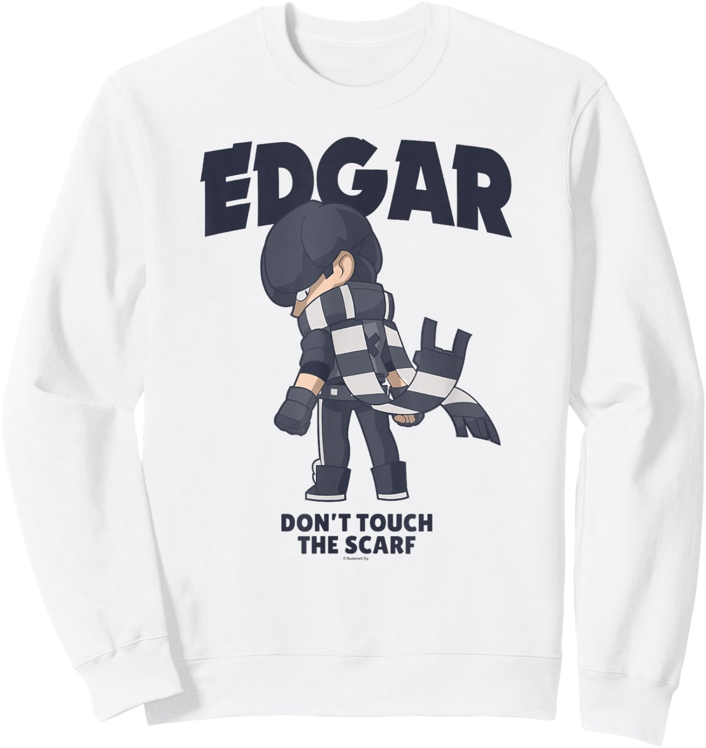 Brawl Stars Brawler Edgar Don't Touch The Scarf Poster Sweatshirt - Sweatshirt | White