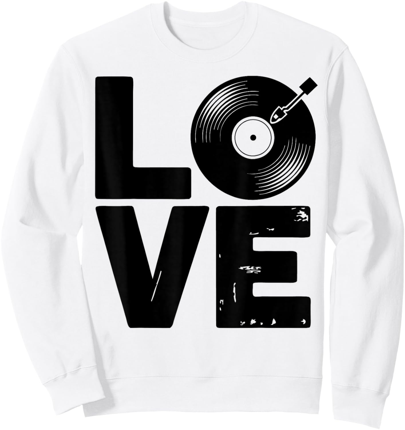 Vinyl Lover Record Collector Turntable Music Sweatshirt - Sweatshirt | White
