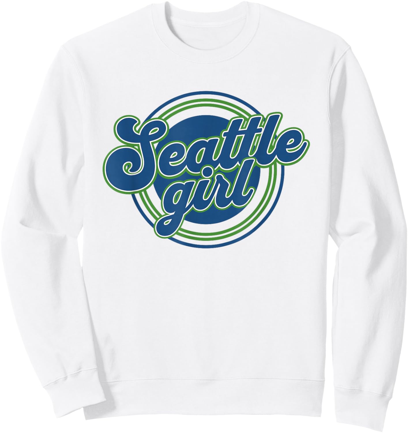Retro Seattle Girl Vintage City Proud SEA Girls Sweatshirt - Sweatshirt | White