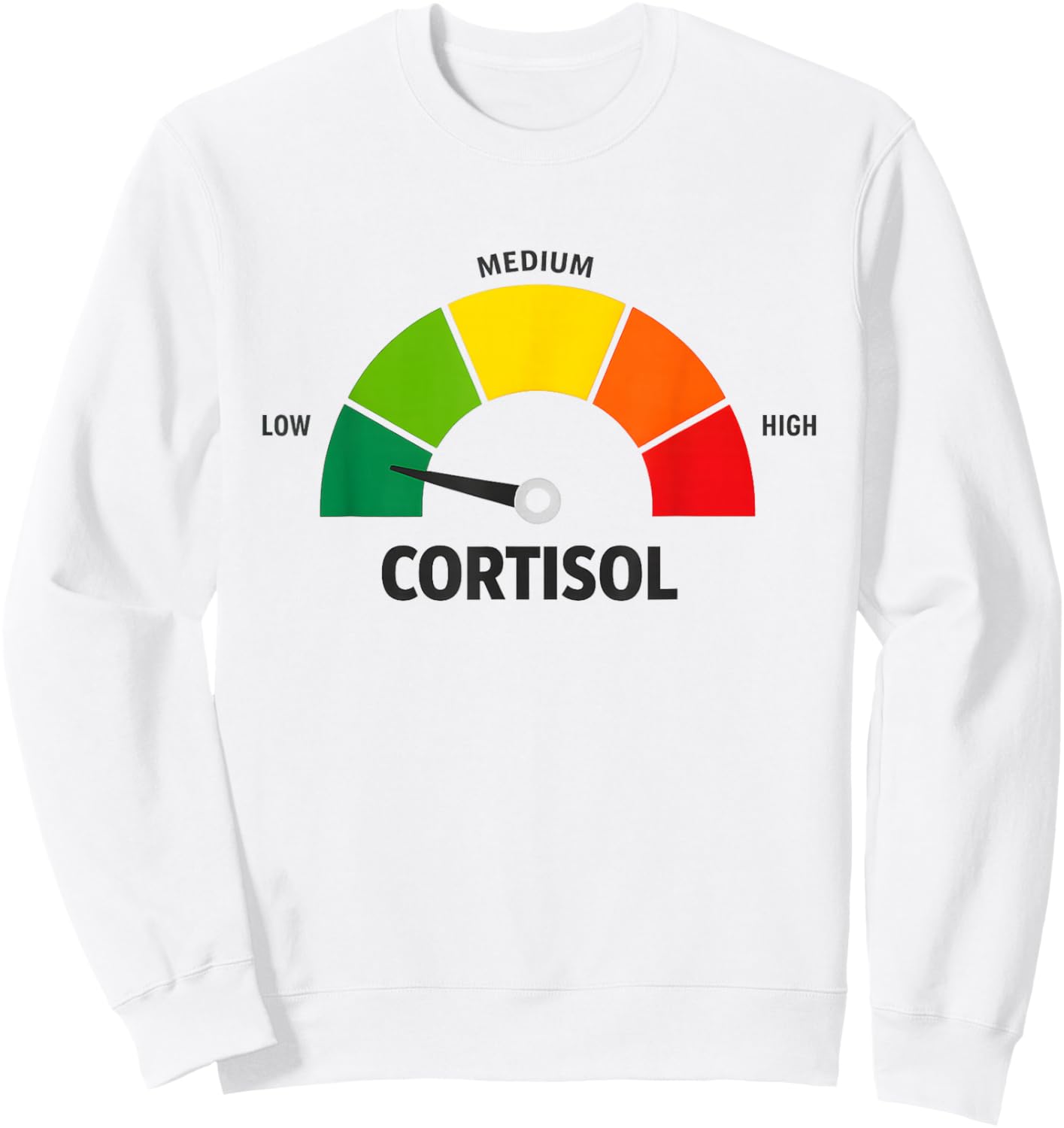 Low Cortisol Levels v Meme Sweatshirt - Sweatshirt | White
