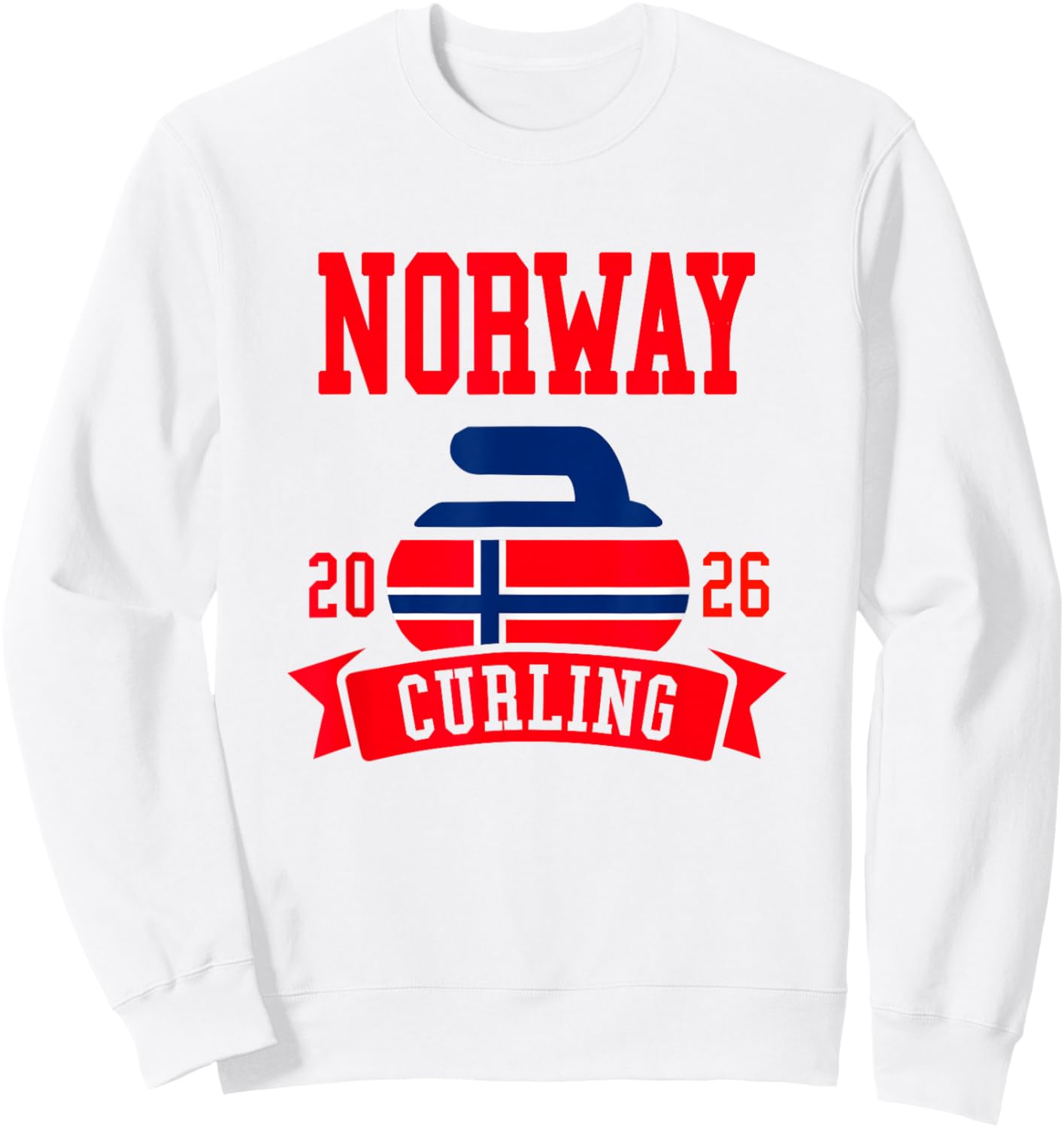 Norway Curling 2026 Norwegian Sports Lover Winter Athletic Sweatshirt - Sweatshirt | White