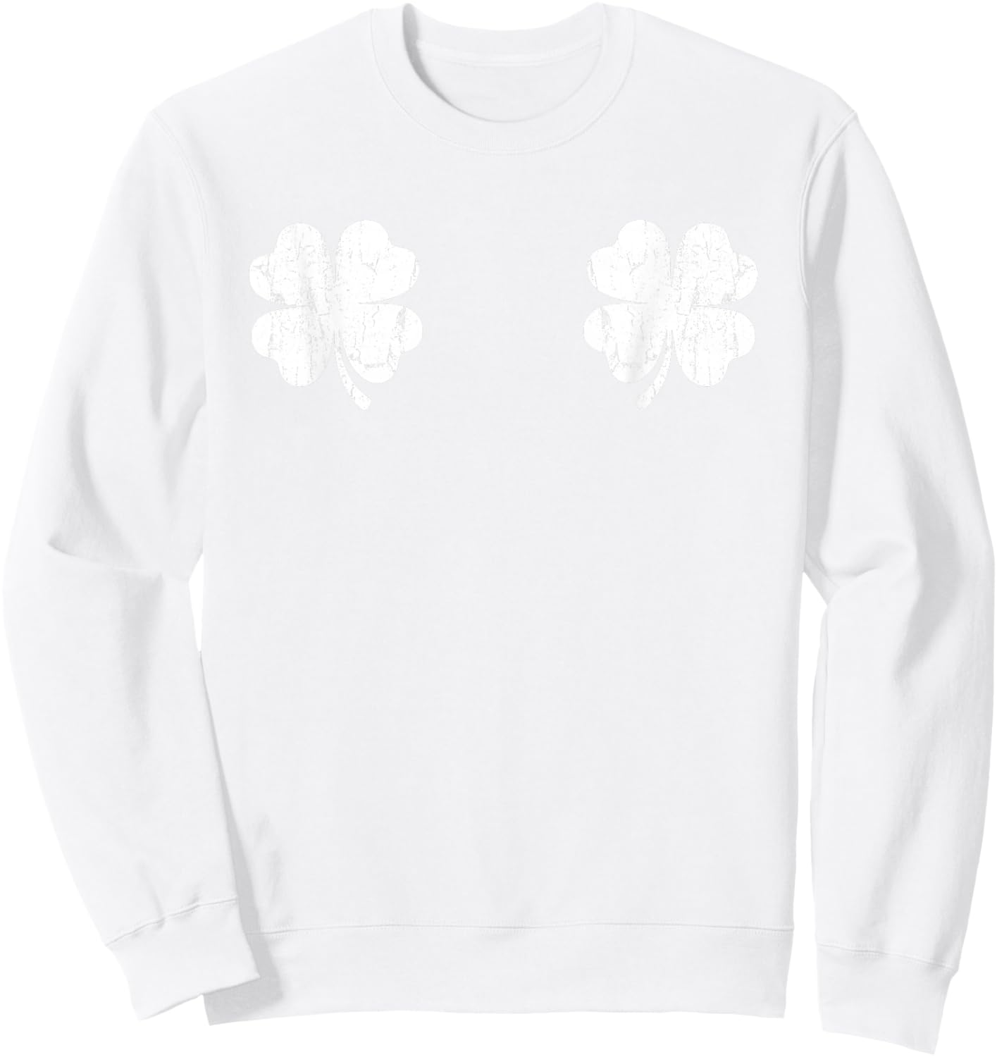 Shamrock Inspector Funny St Patricks Day Couple Sweatshirt - Sweatshirt | White