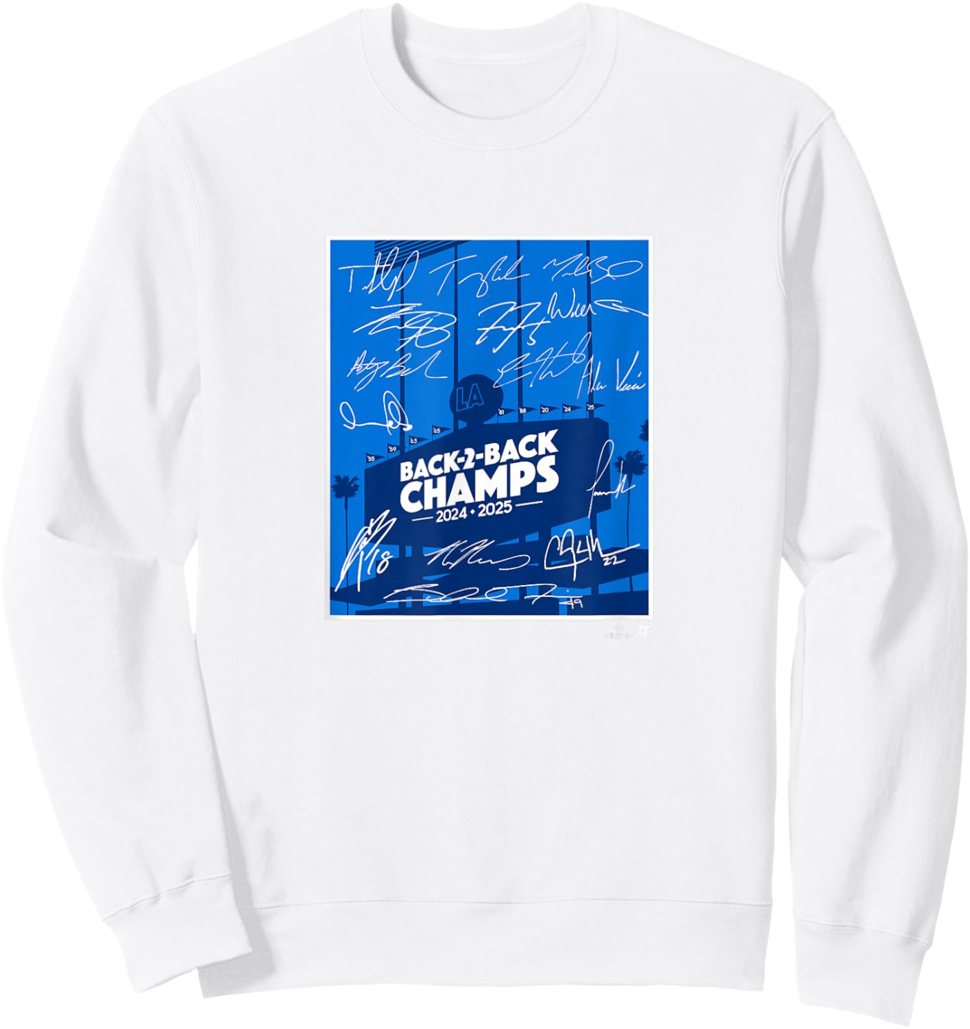 Los Angeles Baseball - Back-to-Back Champs Sweatshirt - Sweatshirt | White