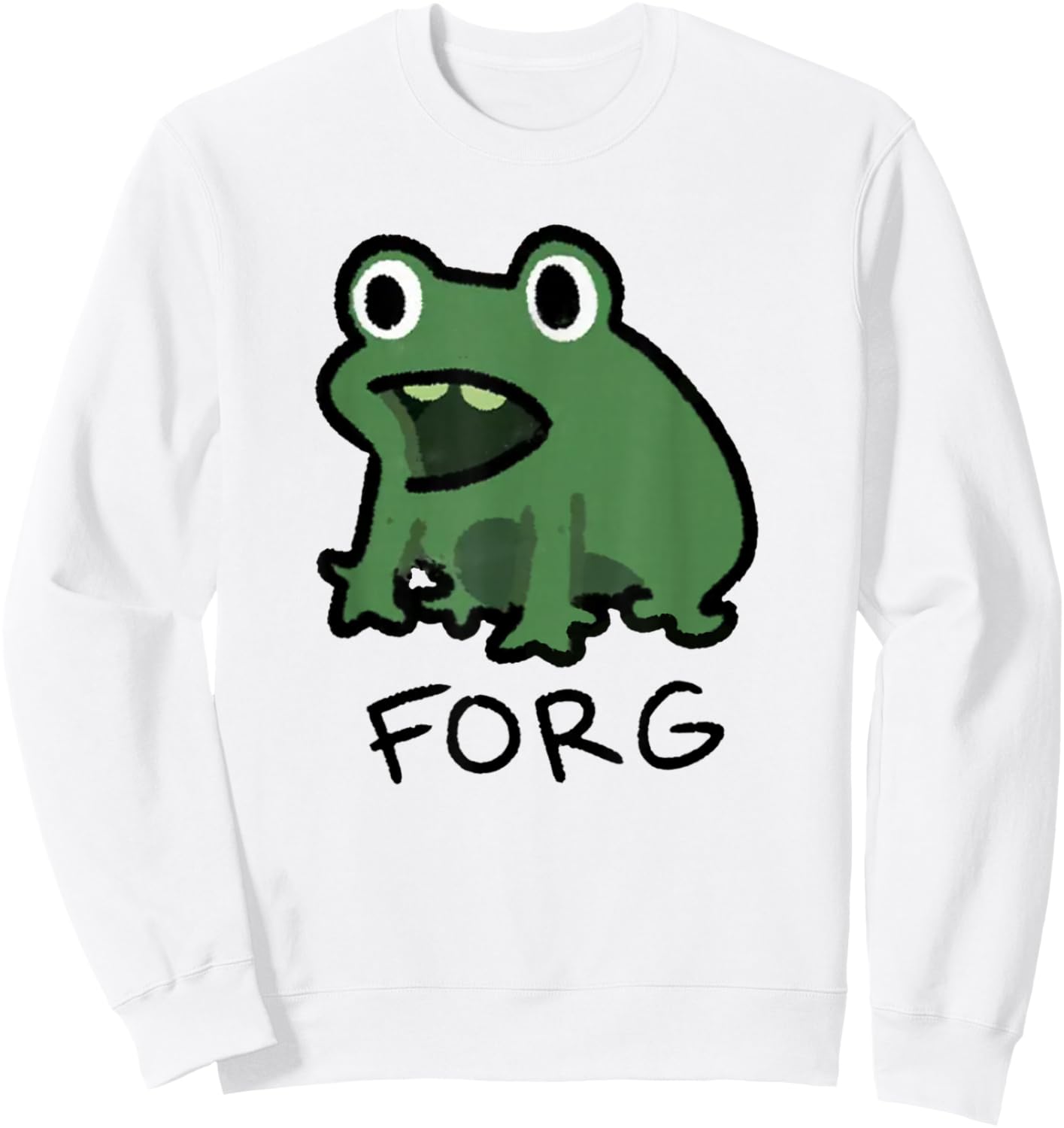 Funny Frog Forg Meme Forg Japan Sweatshirt - Sweatshirt | White