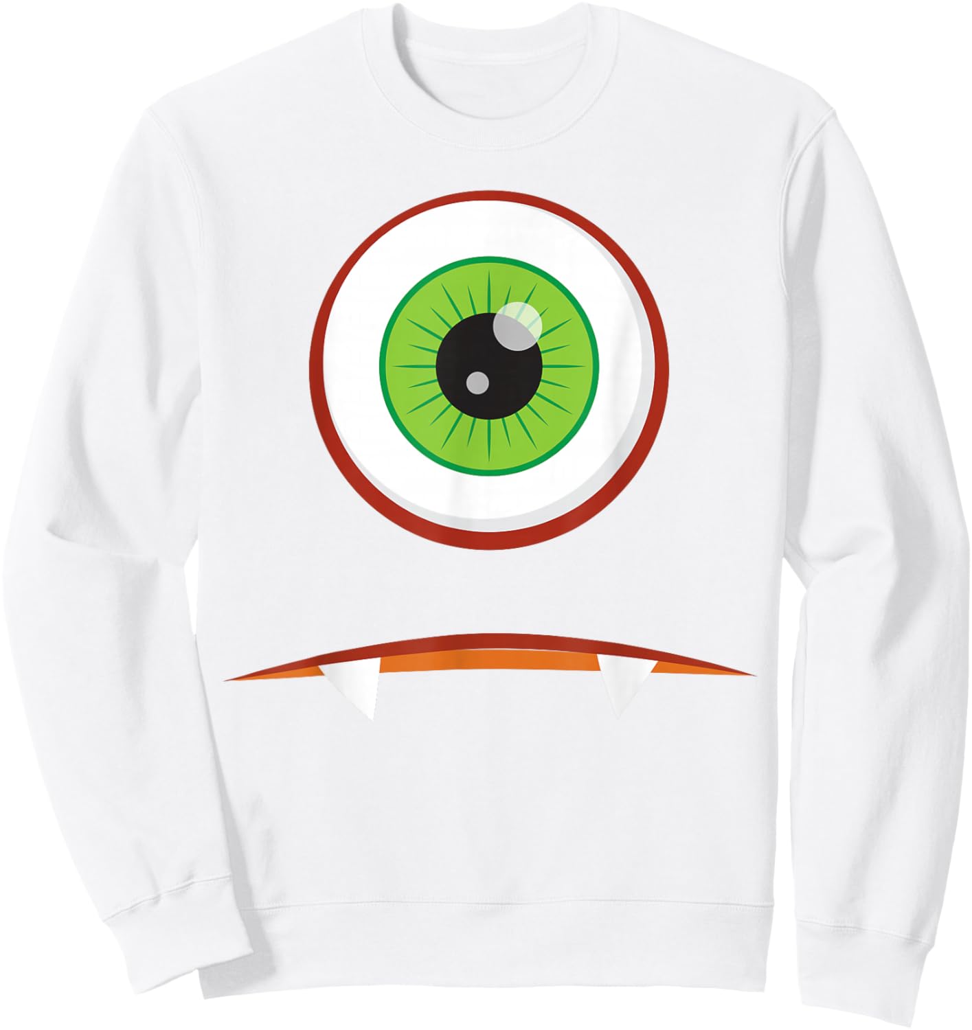 Cute Monster Face Halloween Group Costume Sweatshirt - Sweatshirt | White