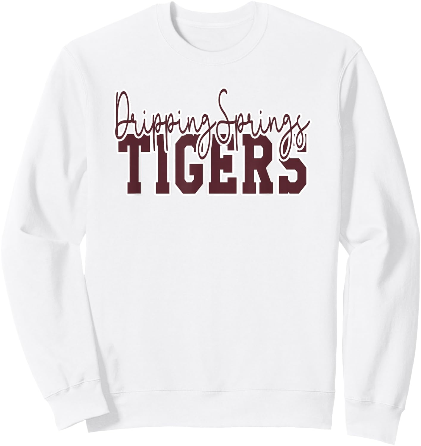 Dripping Springs High School Tigers Sweatshirt - Sweatshirt | White