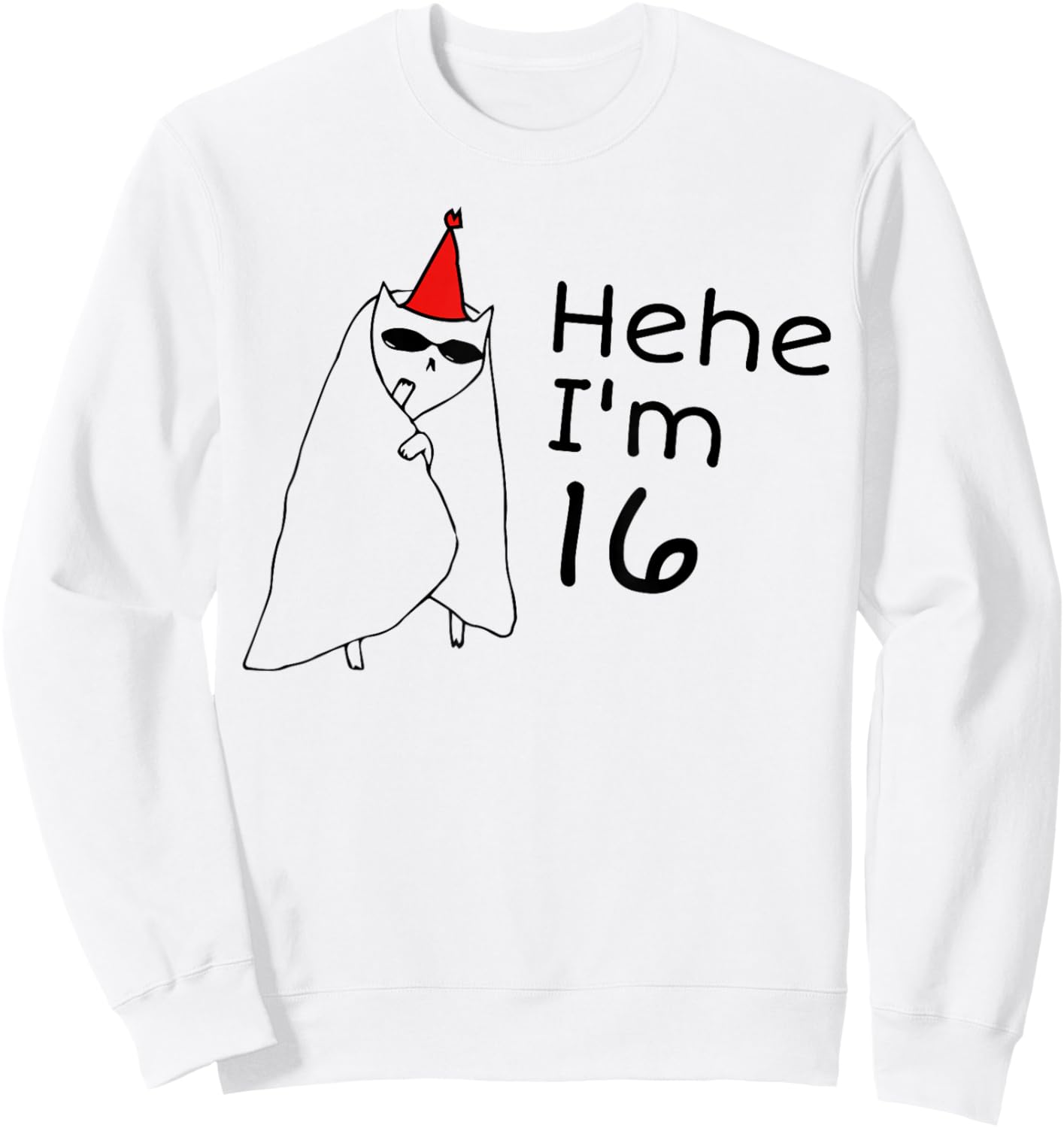 16th Birthday Party Funny 16 Years Old Birthday Teens Sweatshirt - Sweatshirt | White