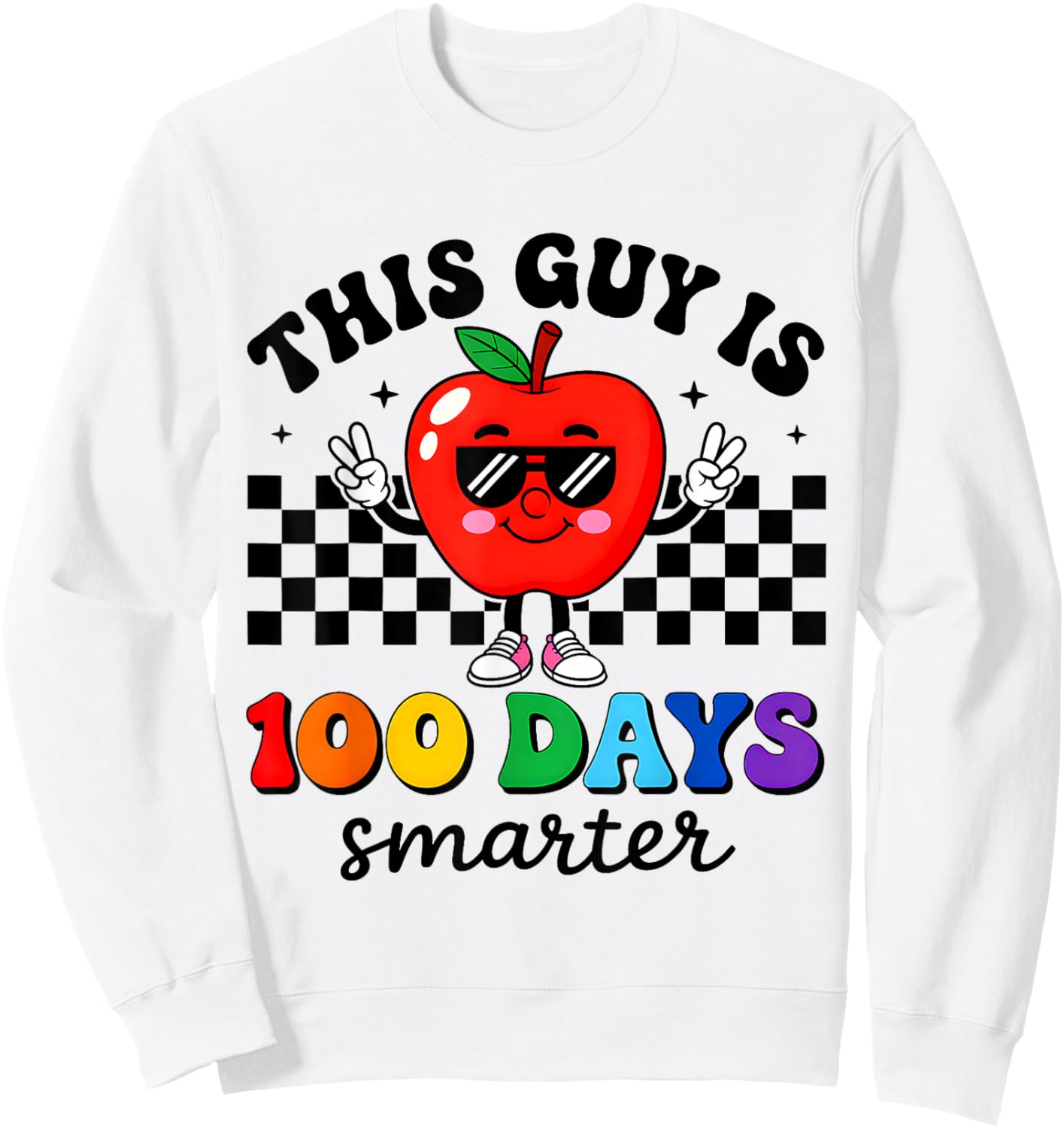 This Guy is 100 Days Smarter 100 Days of School Boys Kids Sweatshirt - Sweatshirt | White