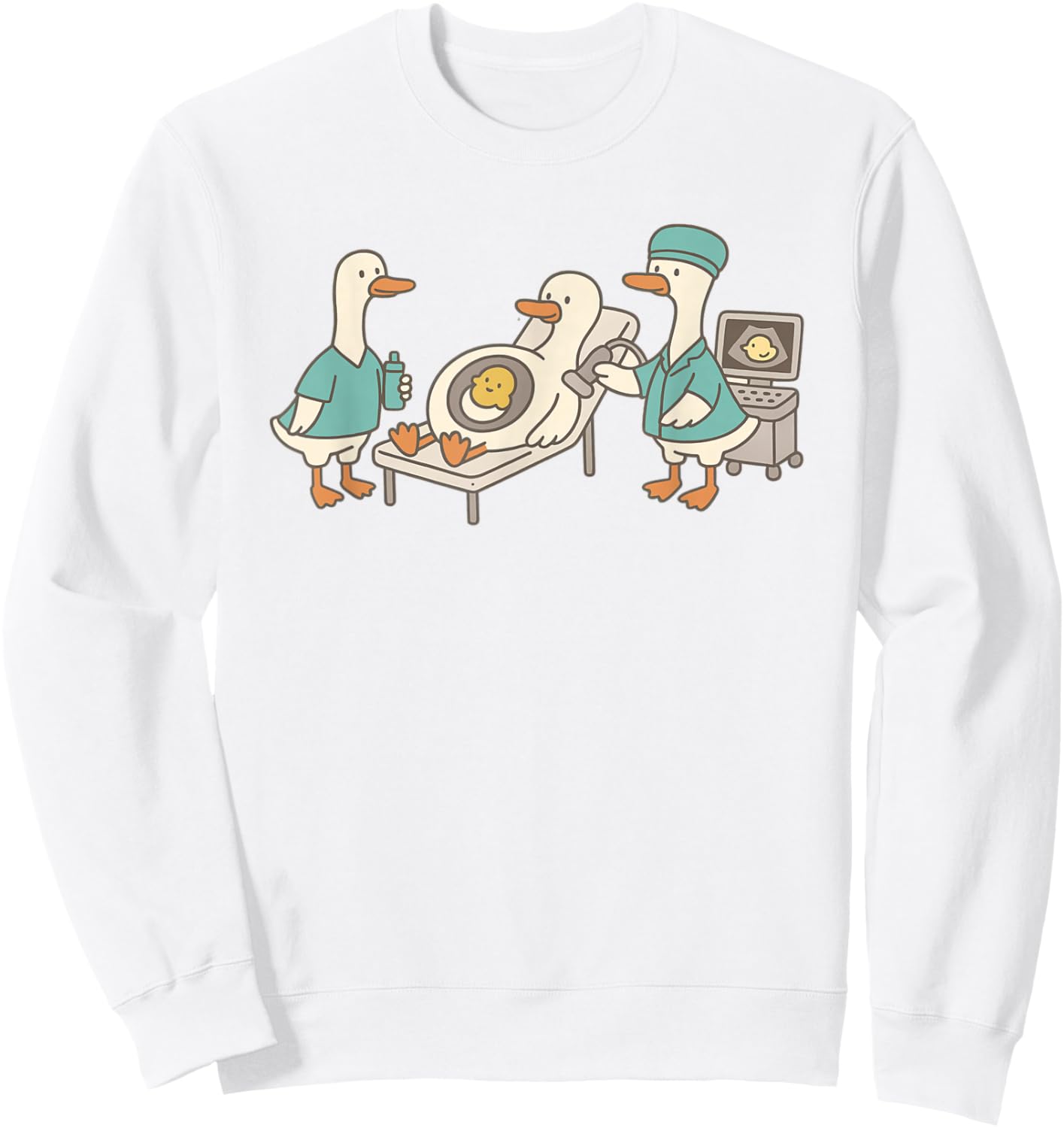 Silly Goose Ultrasound RDMS Sonography Student Graduation Sweatshirt - Sweatshirt | White