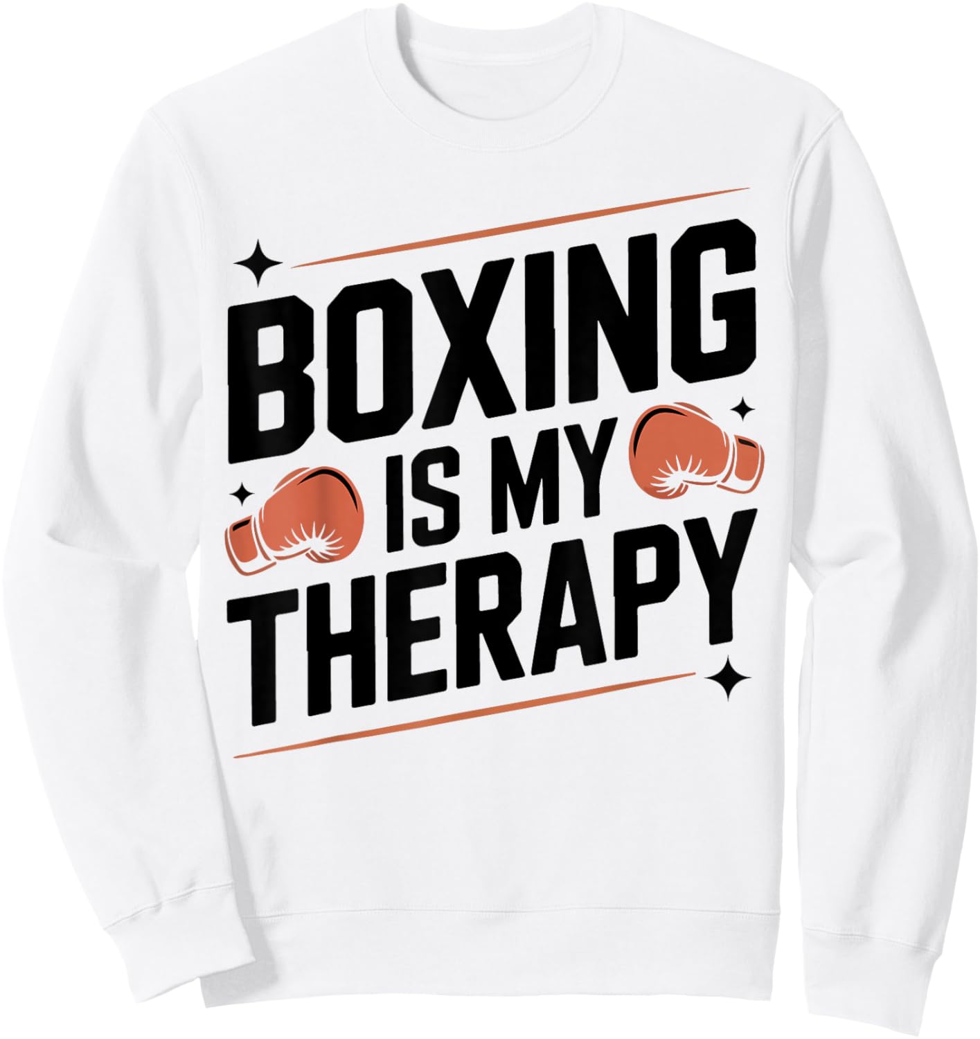 Boxing Boxing is My Therapy Sweatshirt - Sweatshirt | White