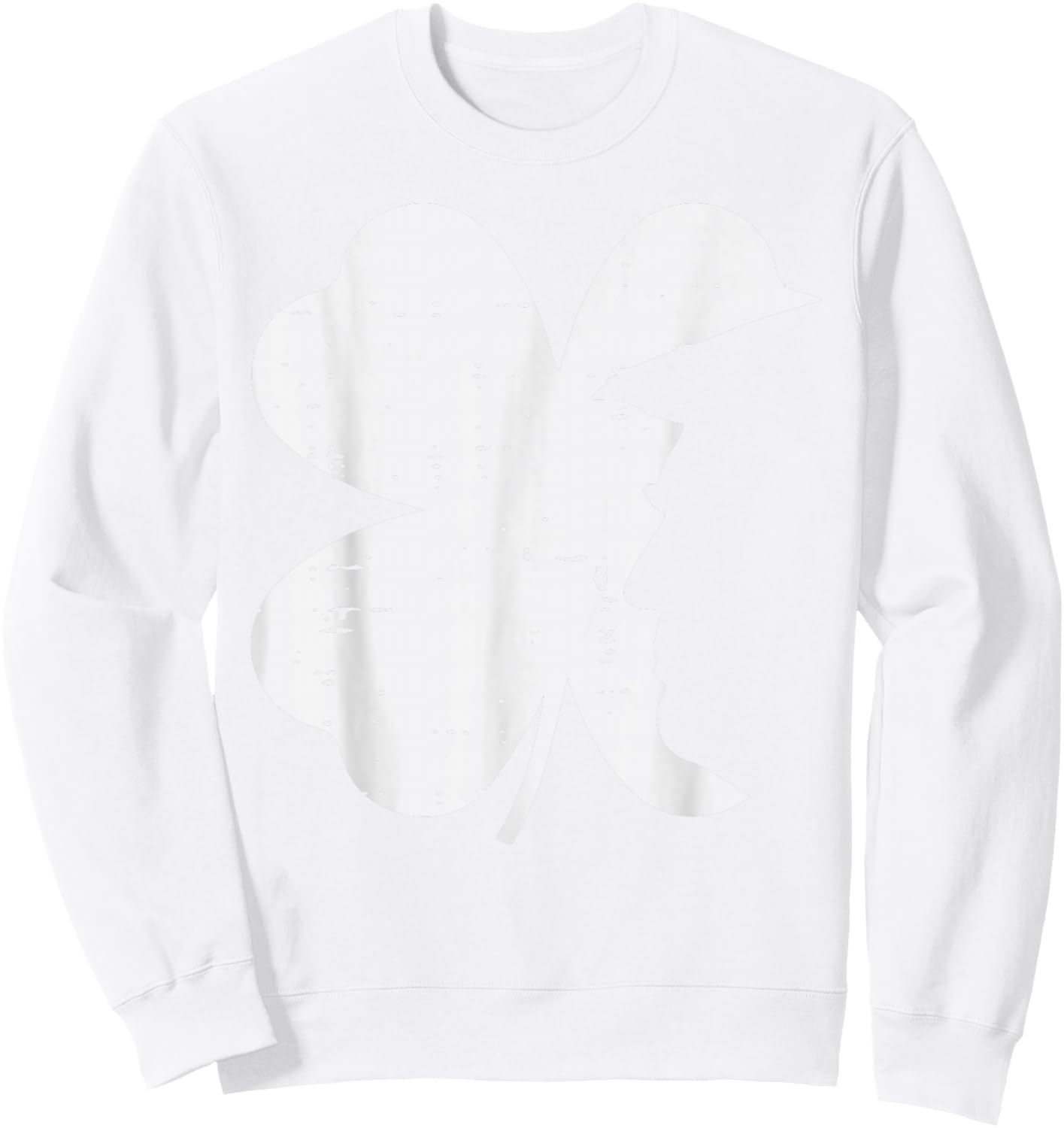 St Patricks Day Shamrock Trump Silhouette Saint Paddys Men Sweatshirt - Sweatshirt | White