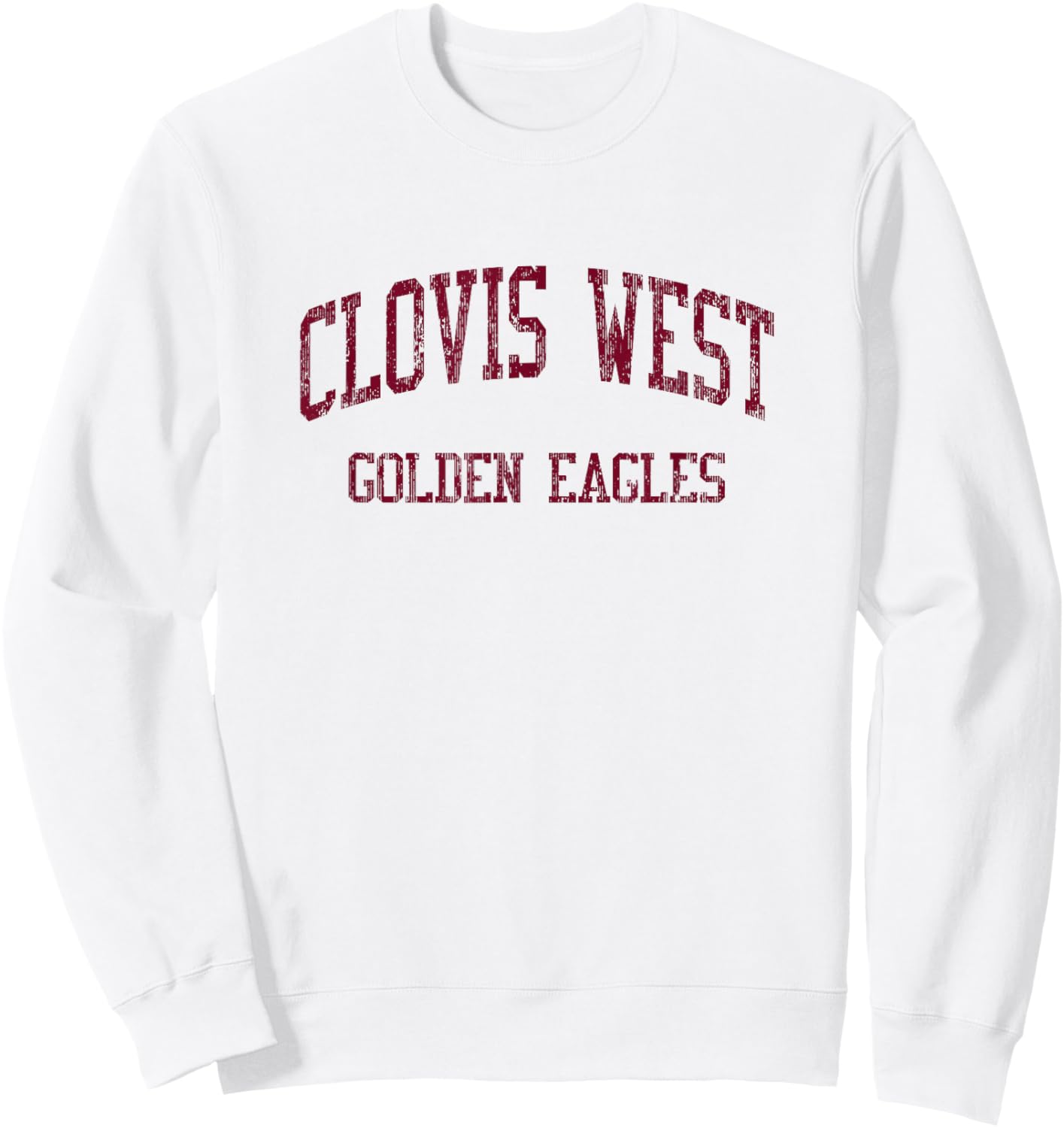 Clovis West High School HS Fresno CA Vintage Sports Sweatshirt - Sweatshirt | White