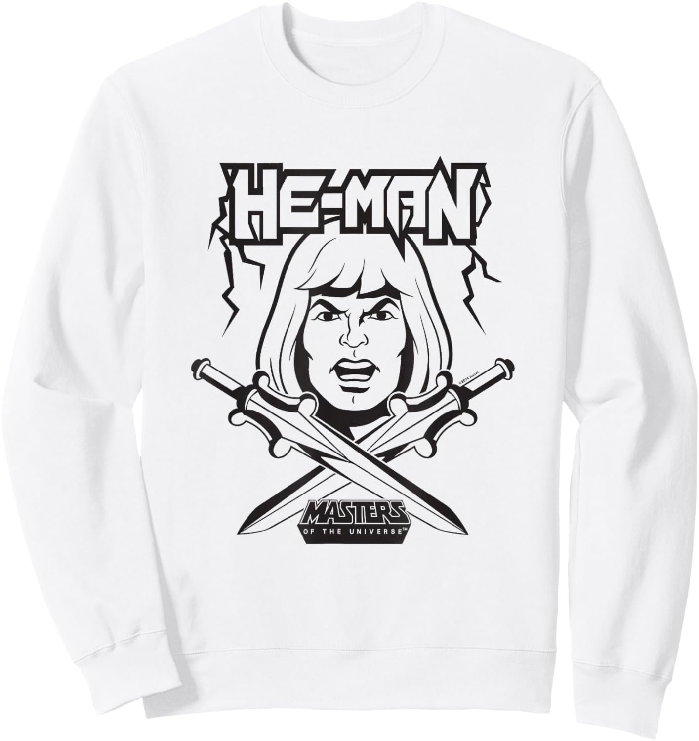 Masters of The Universe He-Man Black and White Sweatshirt - Sweatshirt | White
