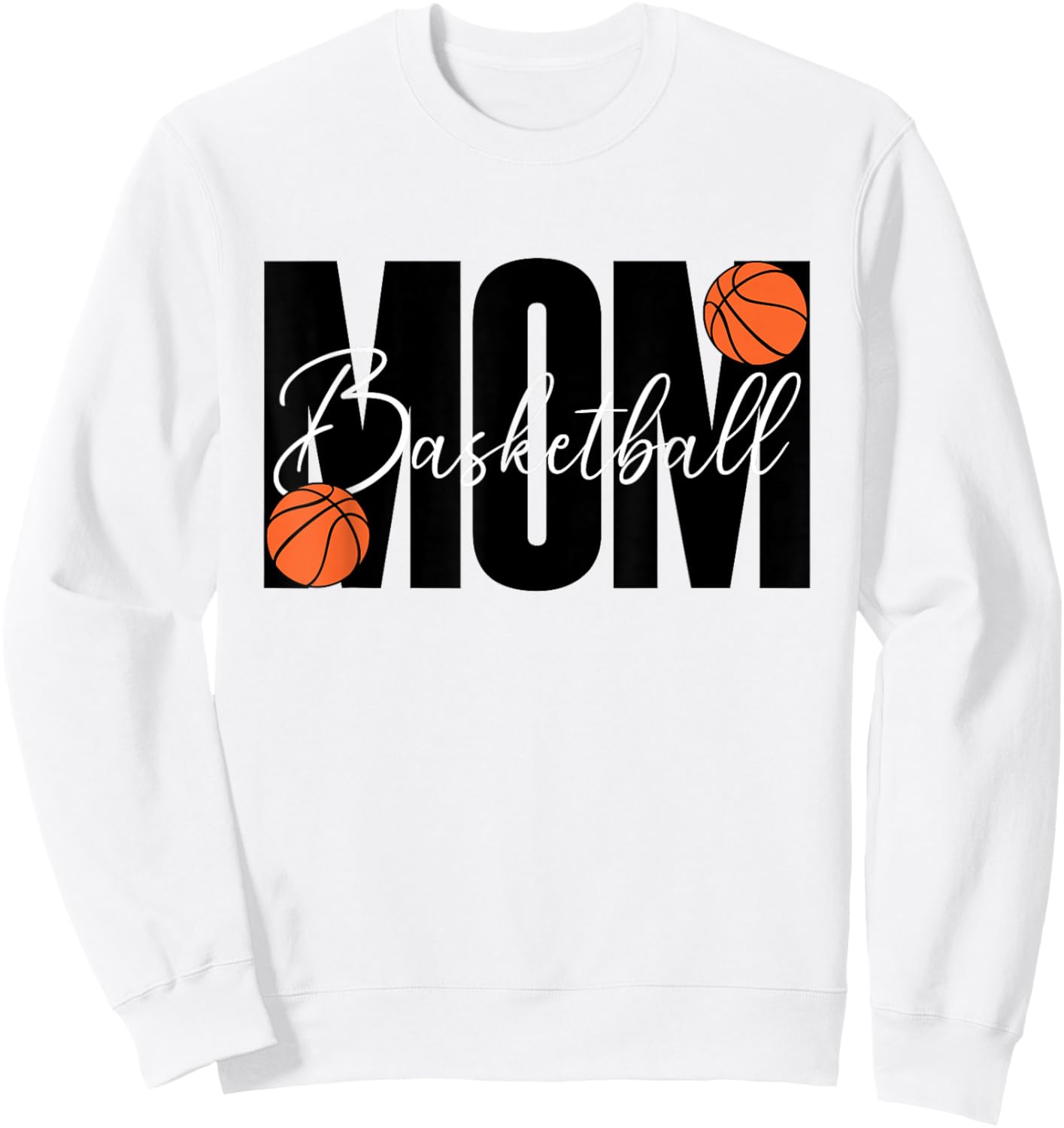 Basketball Mom Life Sports Sweatshirt - Sweatshirt | White