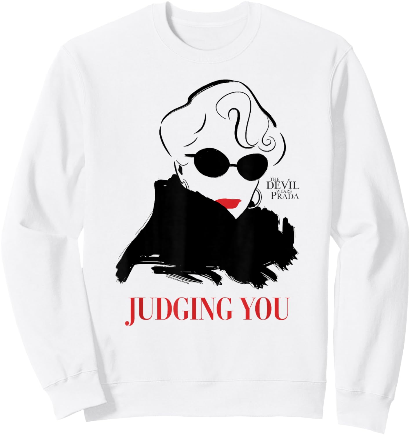 The Devil Wears Prada Judging You Miranda Priestly Pop Art Sweatshirt - Sweatshirt | White