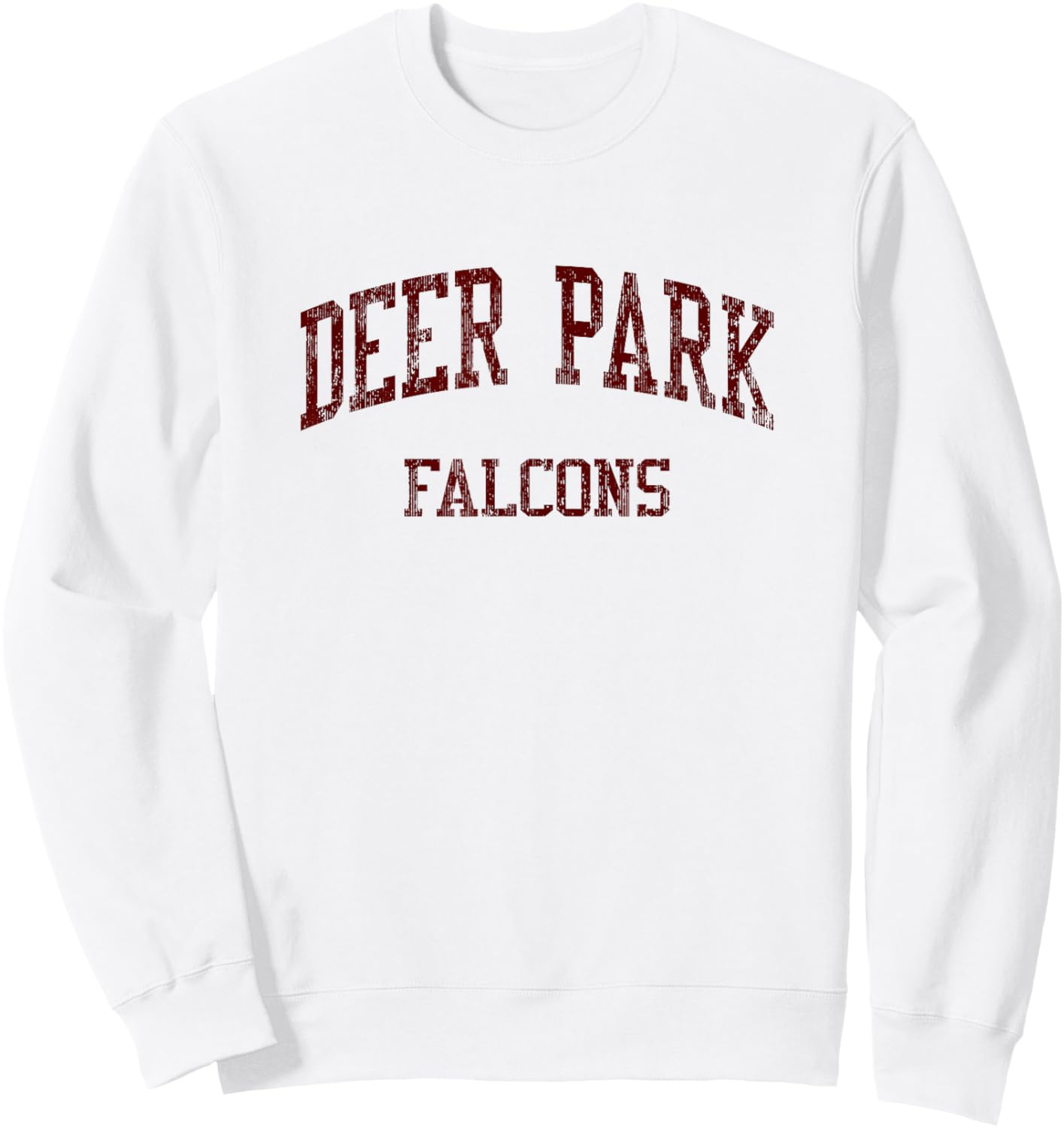 Deer Park High School HS Deer Park NY Vintage Sports Sweatshirt - Sweatshirt | White