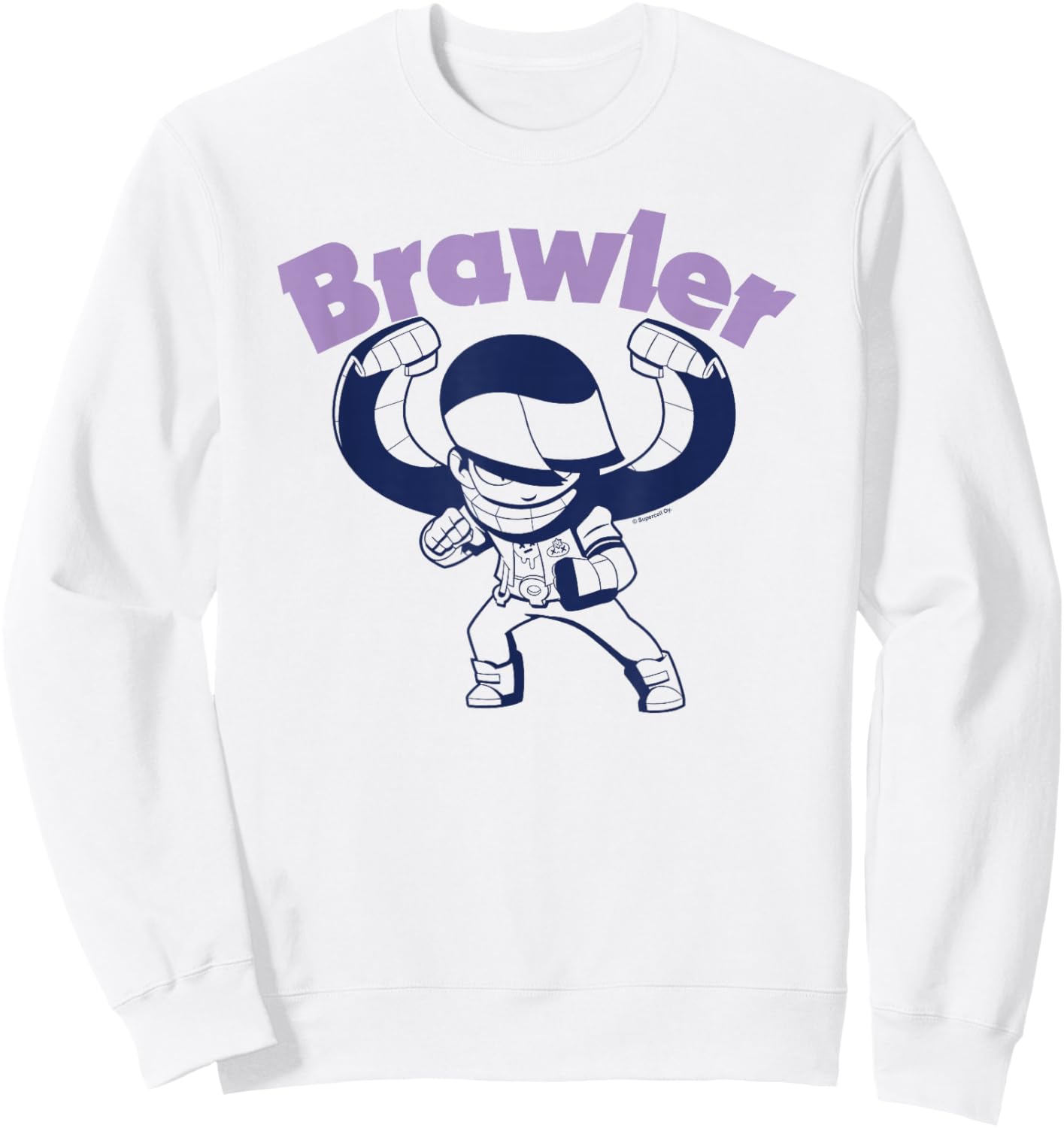Brawl Stars Edgar The Legendary Brawler Combat Pose Line Art Sweatshirt - Sweatshirt | White