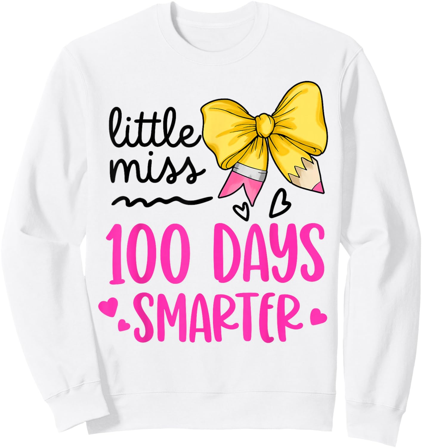 Kids Girls 100th Day of School Sweatshirt - Sweatshirt | White