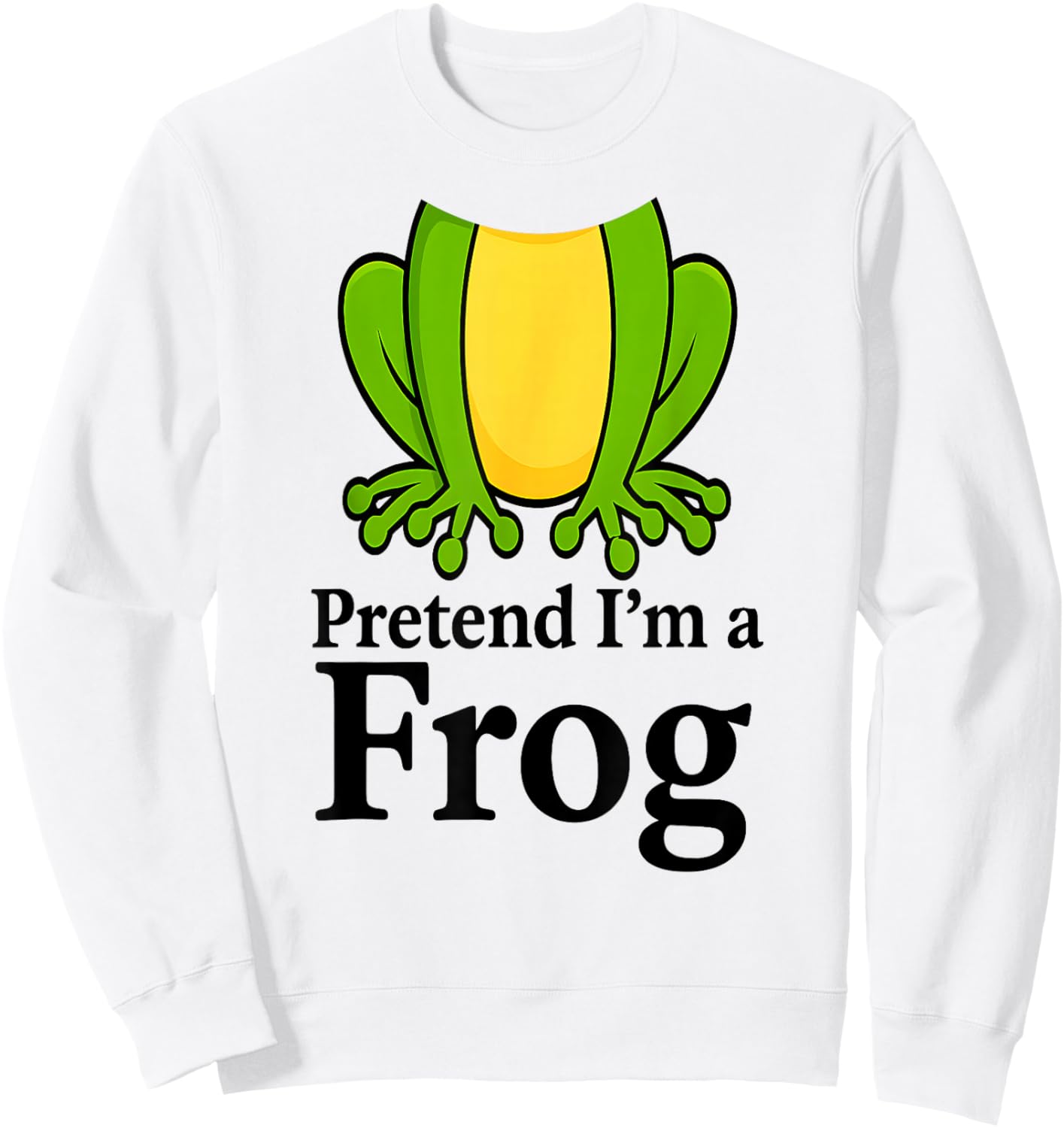 Pretend I’m a Frog Costume Halloween Sweatshirt - Sweatshirt | White