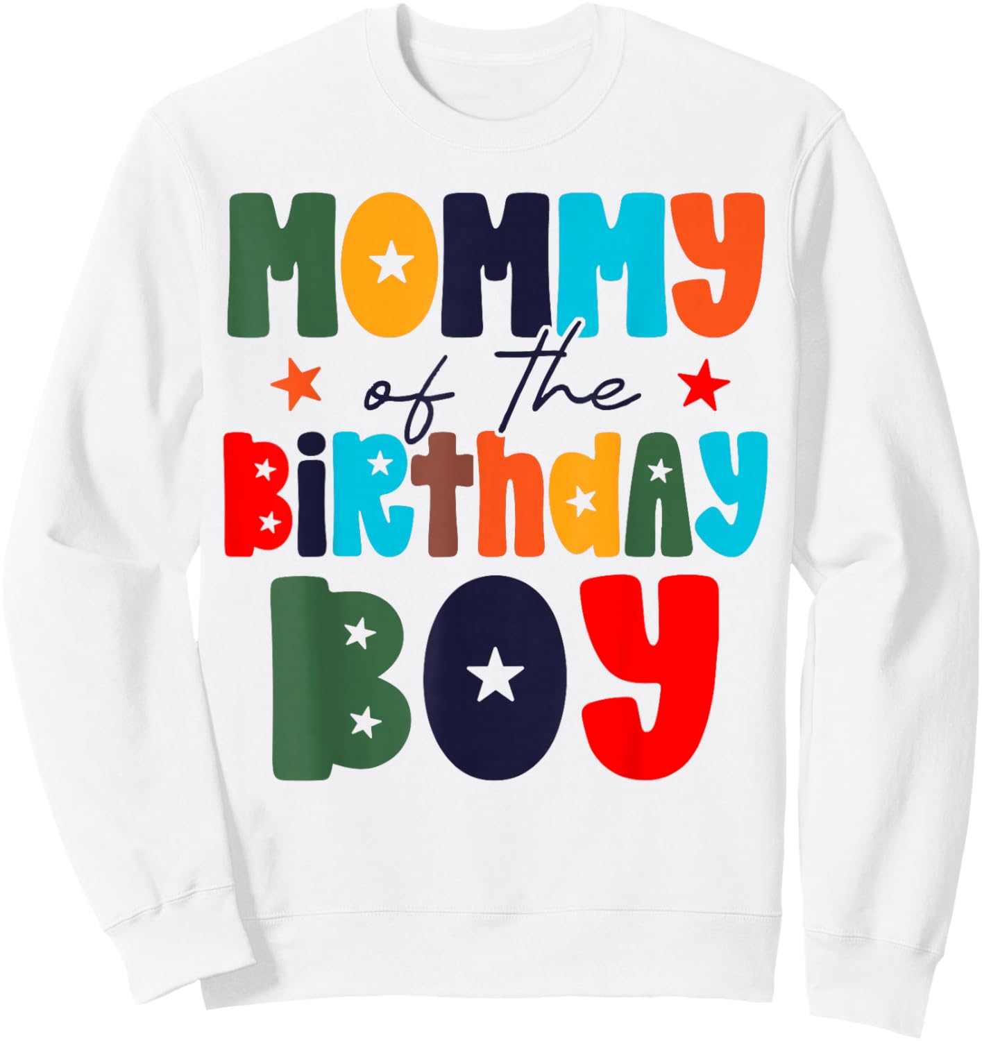 Mom of The Birthday Boy Matching Family Birthday Party Sweatshirt - Sweatshirt | White