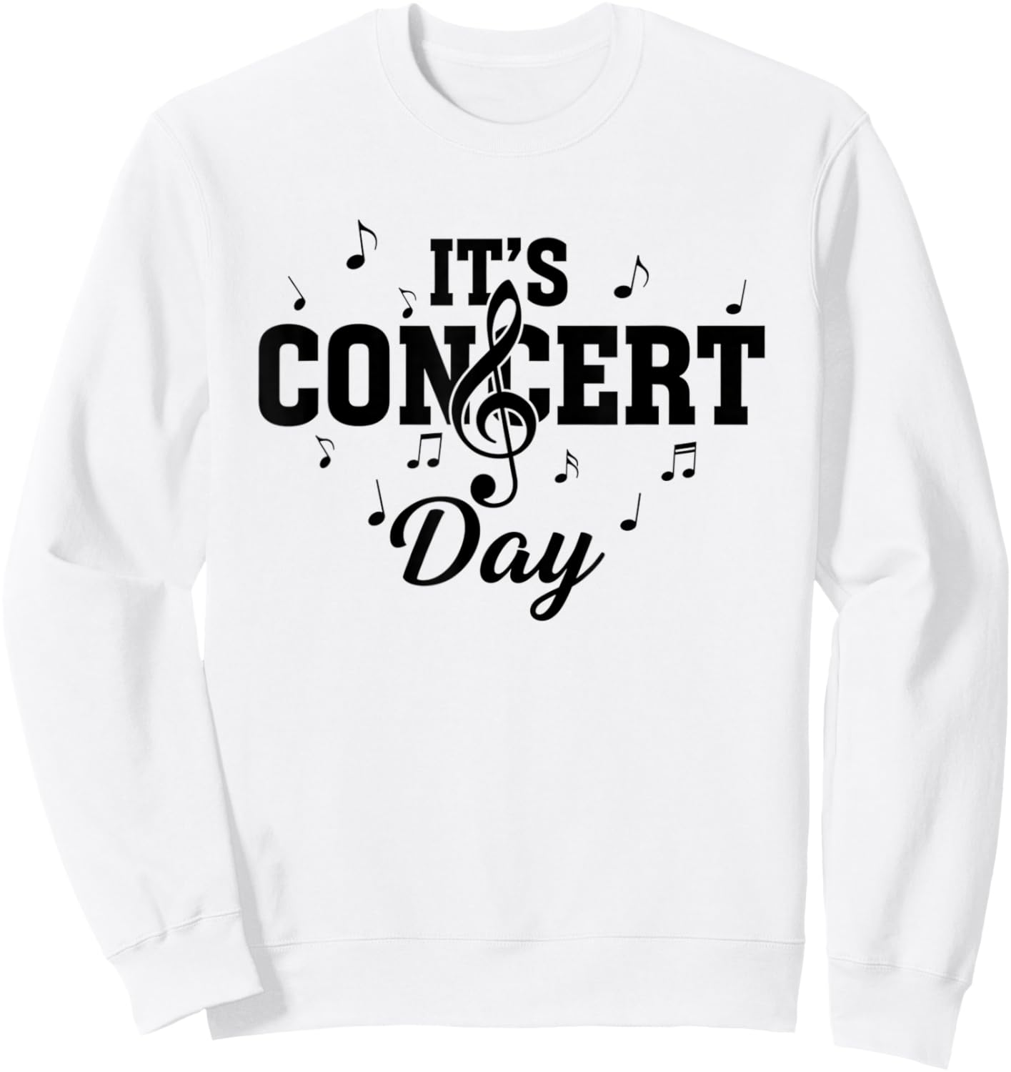 Cute Music Enthusiast Concert Day Musical Event Sweatshirt - Sweatshirt | White