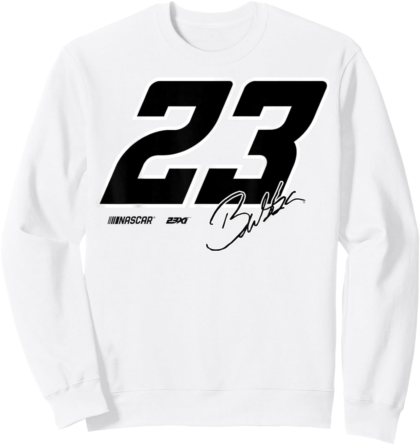 NASCAR No. 23 Darrell Bubba Wallace Jr Signature 23XI Racing Sweatshirt - Sweatshirt | White