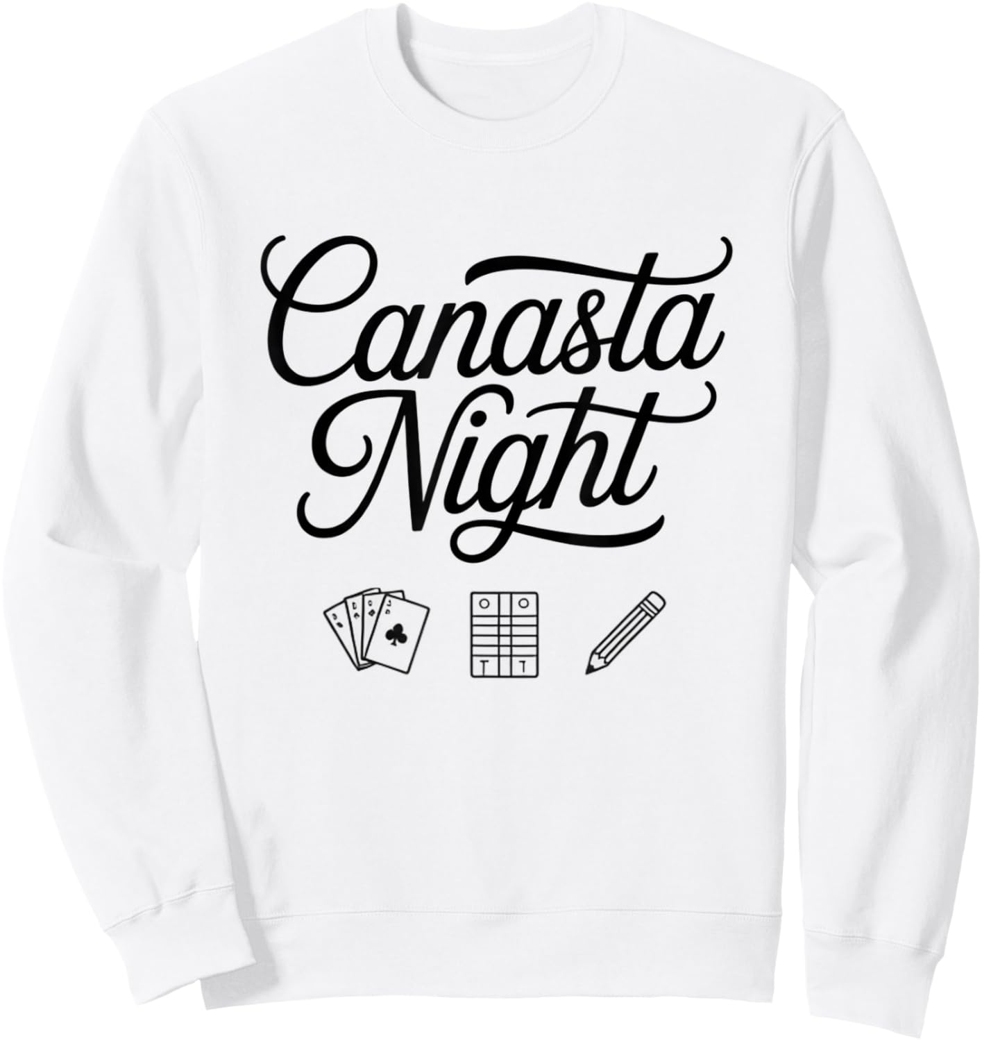 Peace Love Canasta Card Game Canasta Night Lover Card Game Sweatshirt - Sweatshirt | White