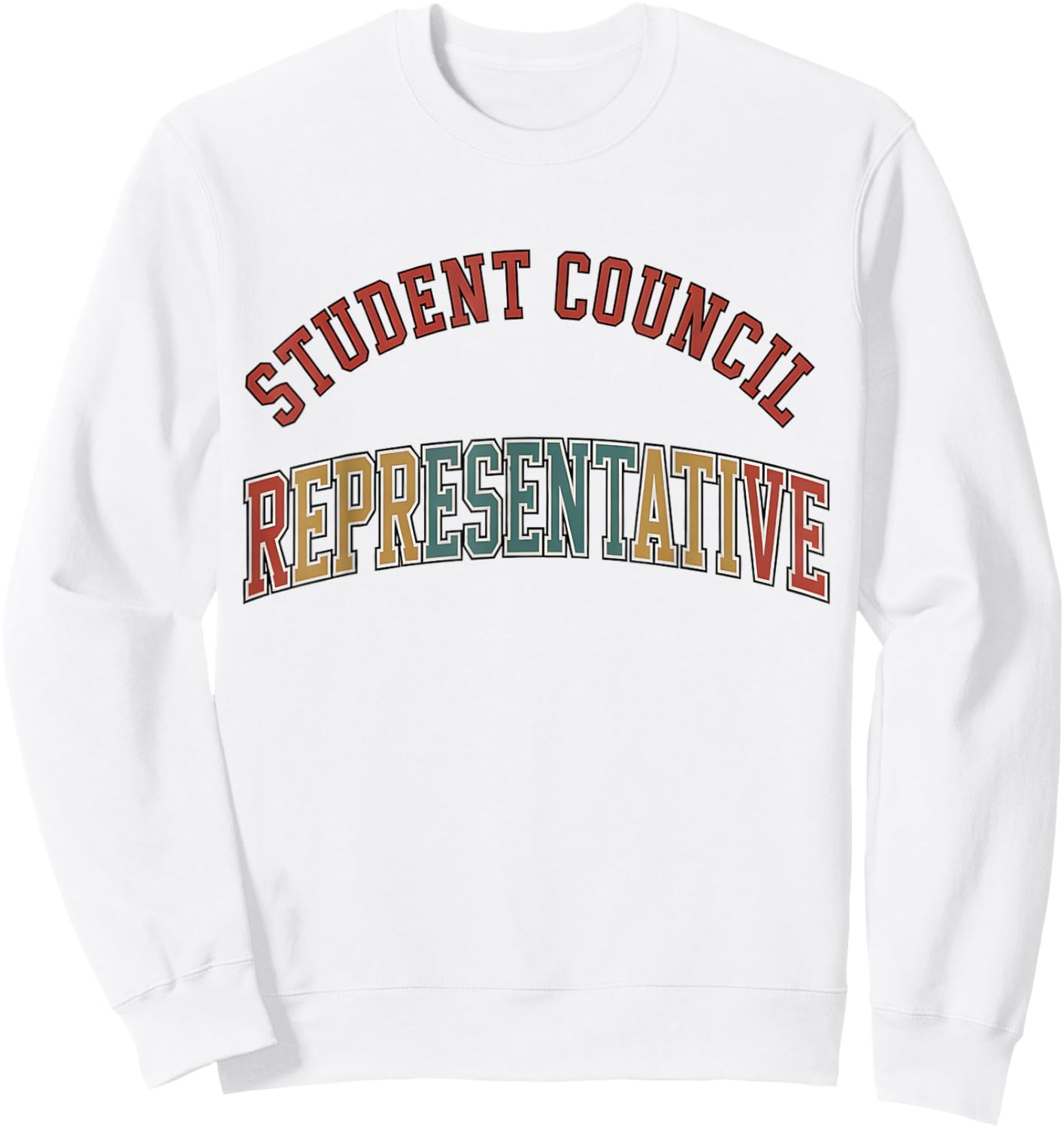 Student Council Representative Teacher Student Council Vibes Sweatshirt - Sweatshirt | White