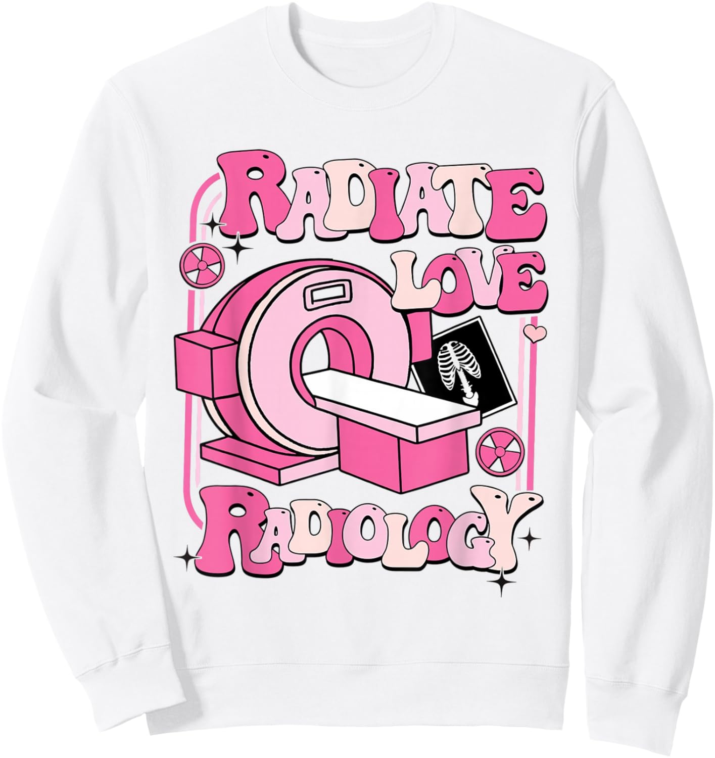 Valentine Radiology RAD Tech A Work of Heart X-ray Tech Sweatshirt - Sweatshirt | White