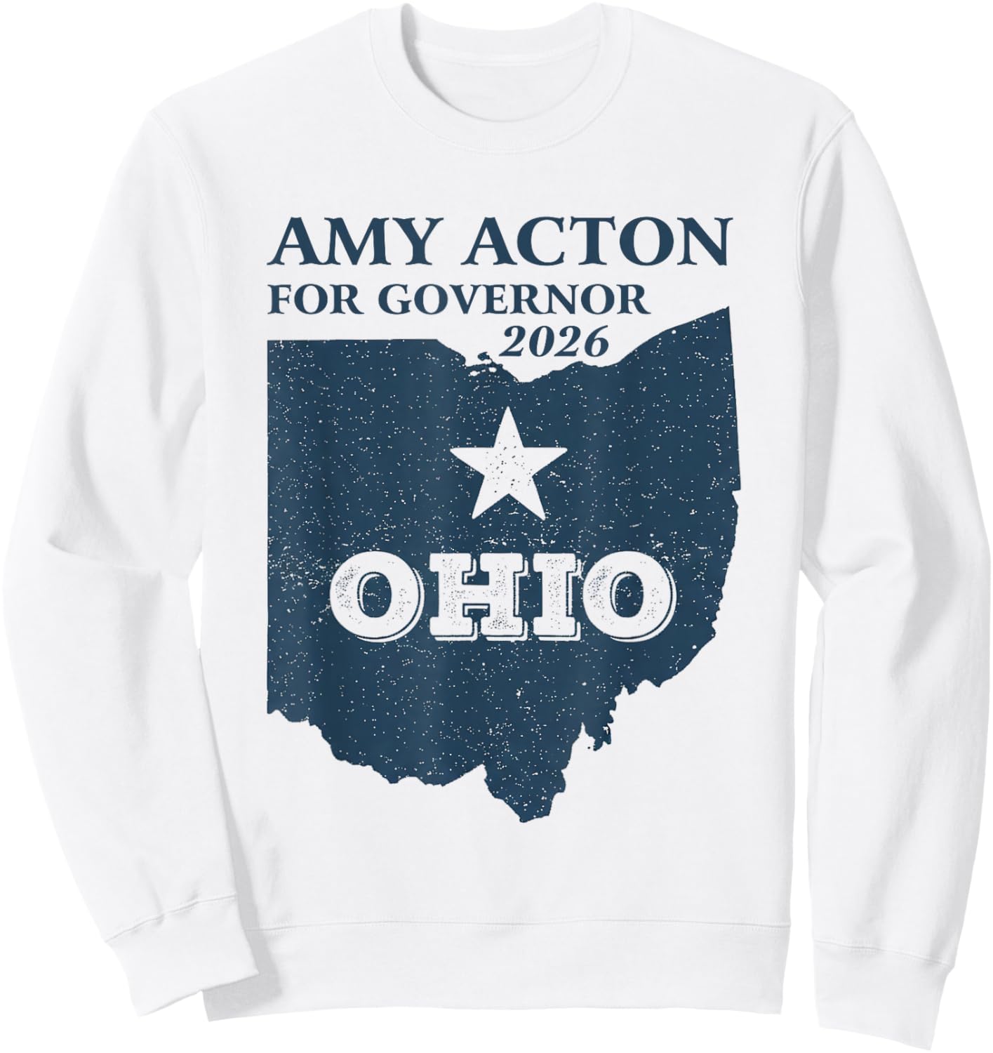 Vintage Amy Acton for Governor of Ohio 2026 Sweatshirt - Sweatshirt | White
