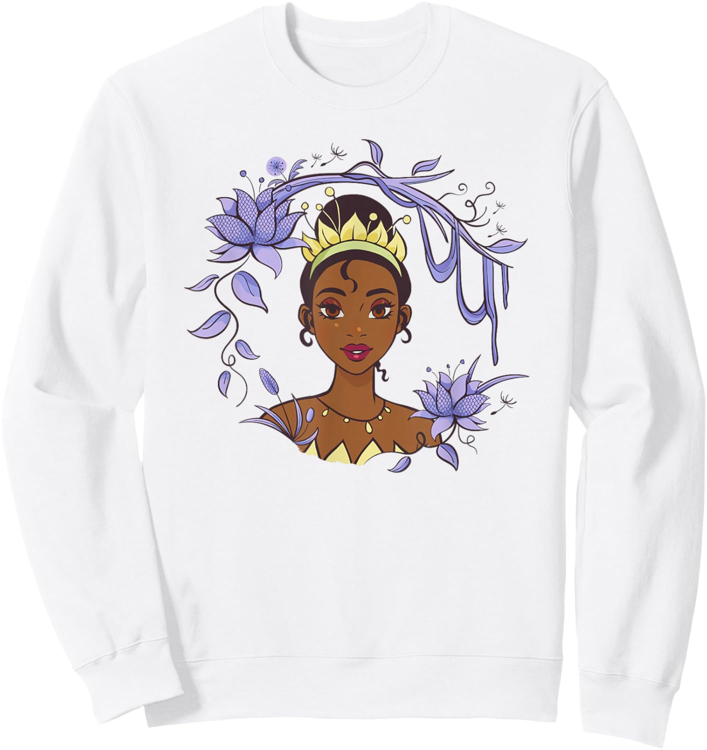 Disney The Princess and The Frog Princess Tiana Vines Wreath Sweatshirt - Sweatshirt | White