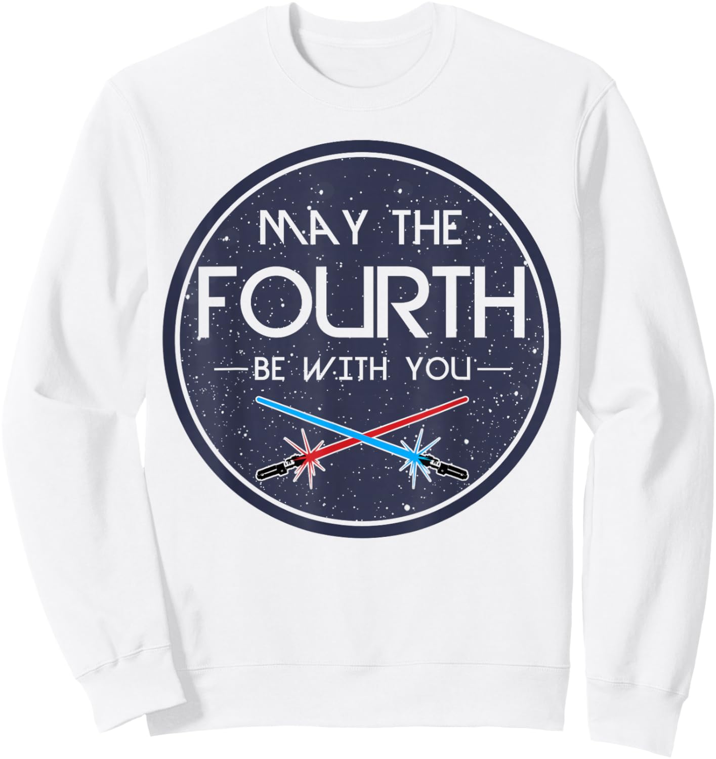 Star Wars May The 4th May The Fourth Be With You Saber Clash Sweatshirt - Sweatshirt | White
