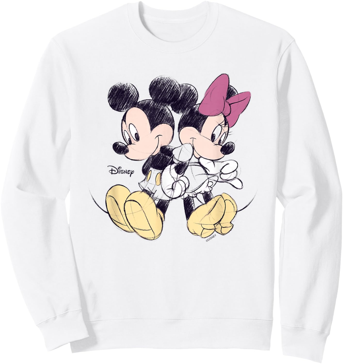 Disney Mickey and Friends Minnie Sketch Art Sweatshirt - Sweatshirt | White