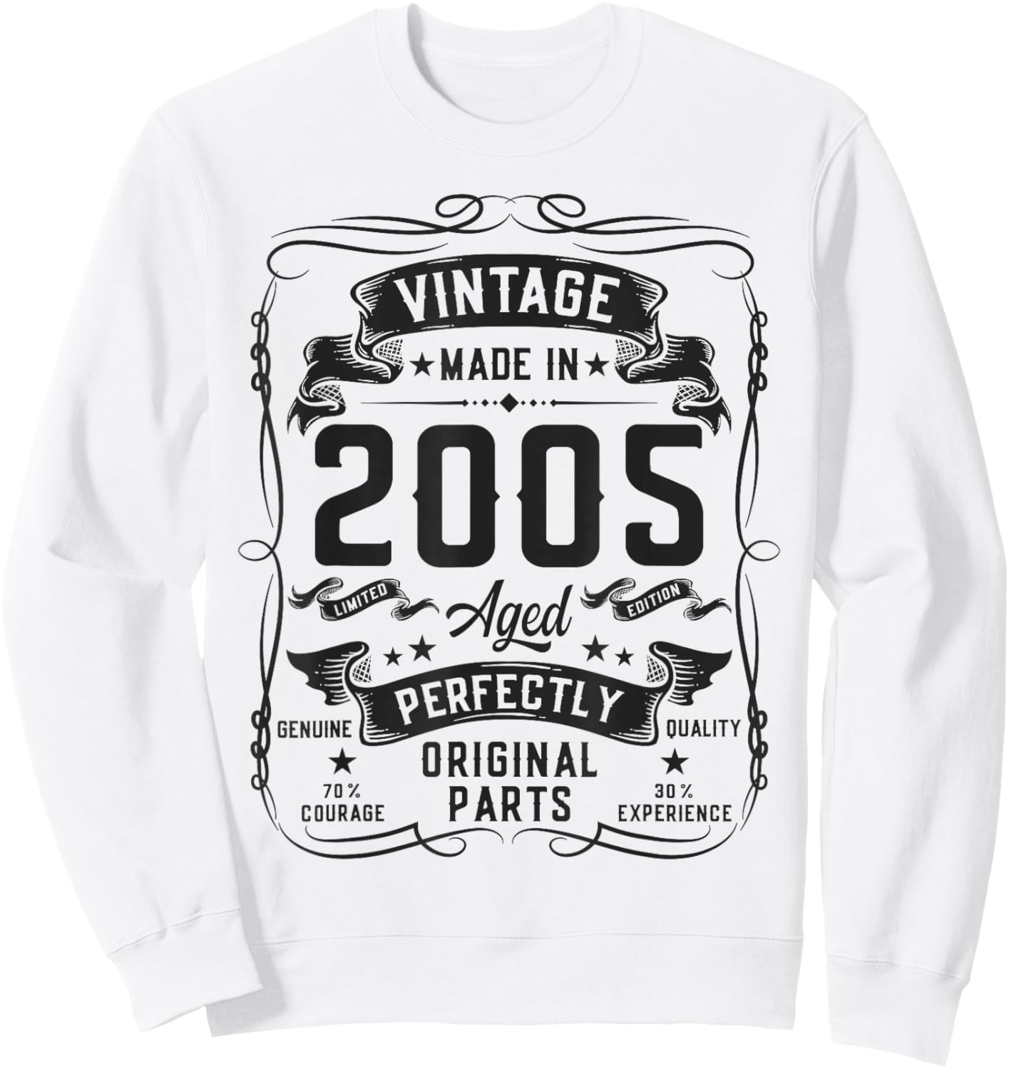 Vintage 2005 21yr 21st Birthday Gifts 21 Years Old Sweatshirt - Sweatshirt | White