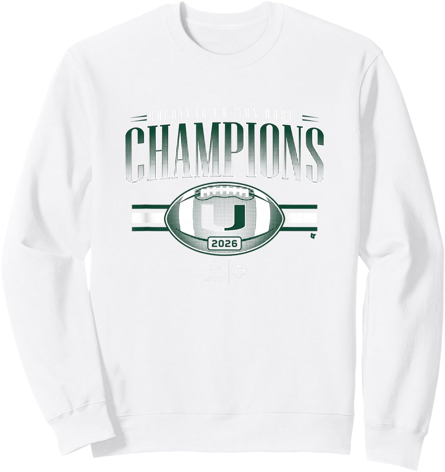 Miami Hurricanes 2025 College Football Playoff Cotton Bowl Sweatshirt - Sweatshirt | White