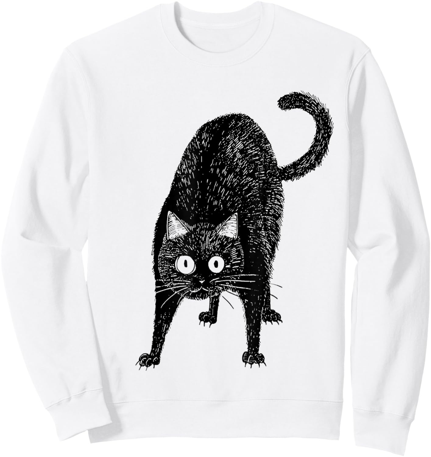 Alert cat Sweatshirt - Sweatshirt | White