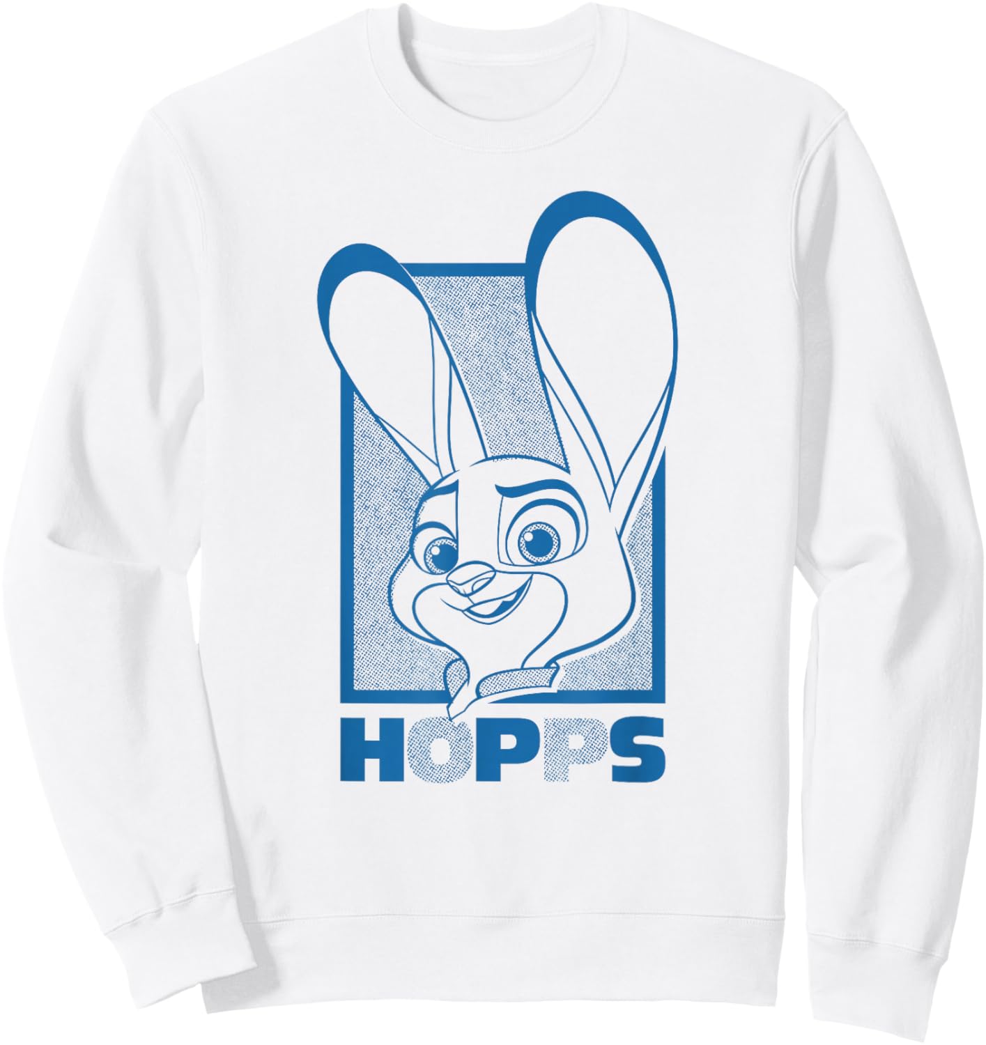 Disney Zootopia 2 Hopps Halftone Big Face Portrait Sweatshirt - Sweatshirt | White