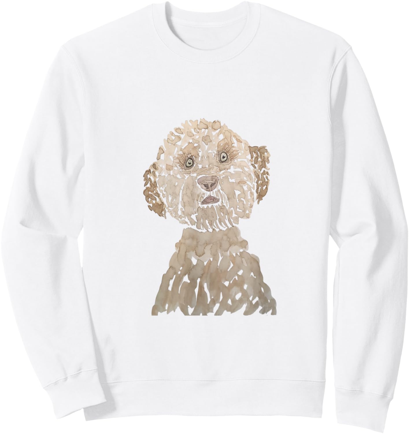 Lagotto Romagnolo Watercolor Italian Water Dog Sweatshirt - Sweatshirt | White