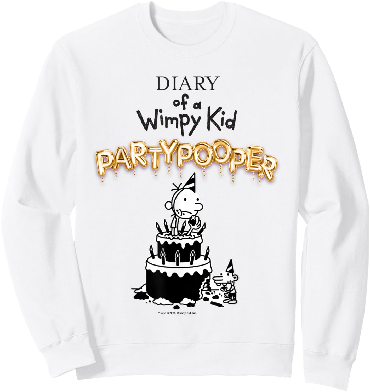 Diary of a Wimpy Kid Party Pooper Cover Sweatshirt - Sweatshirt | White