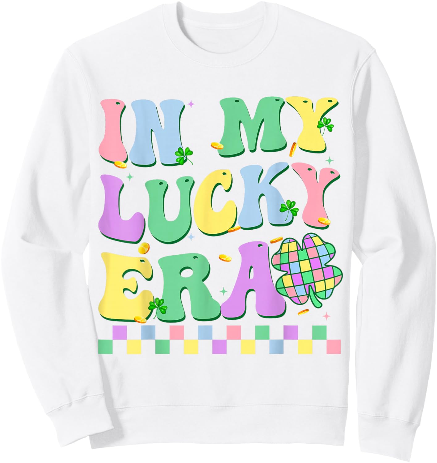 in My Lucky Era Lucky Charms St Patricks Girl Retro Women Ki Sweatshirt - Sweatshirt | White