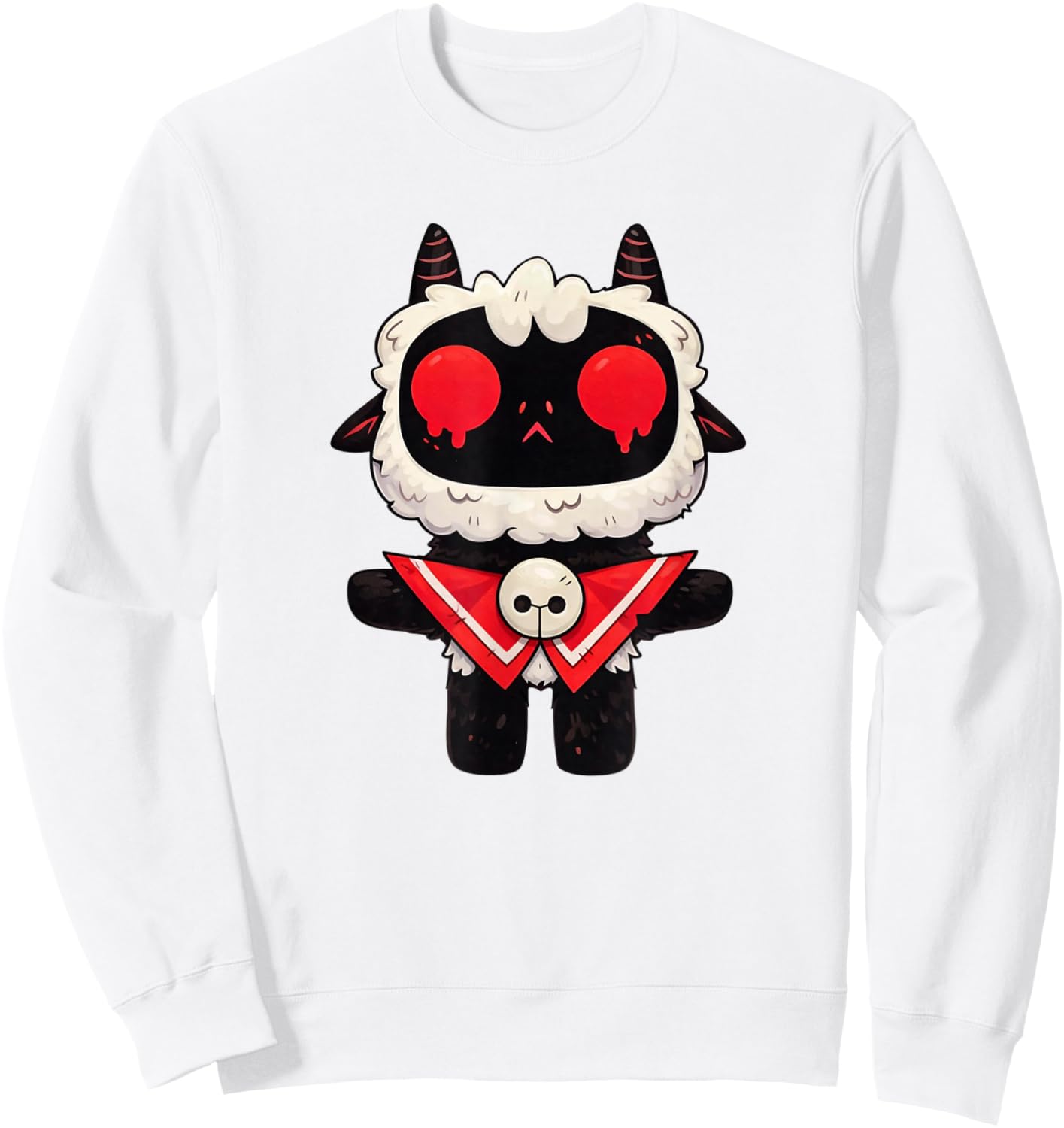 Cute Gamer Cult of The Lamb Costume Sweatshirt - Sweatshirt | White