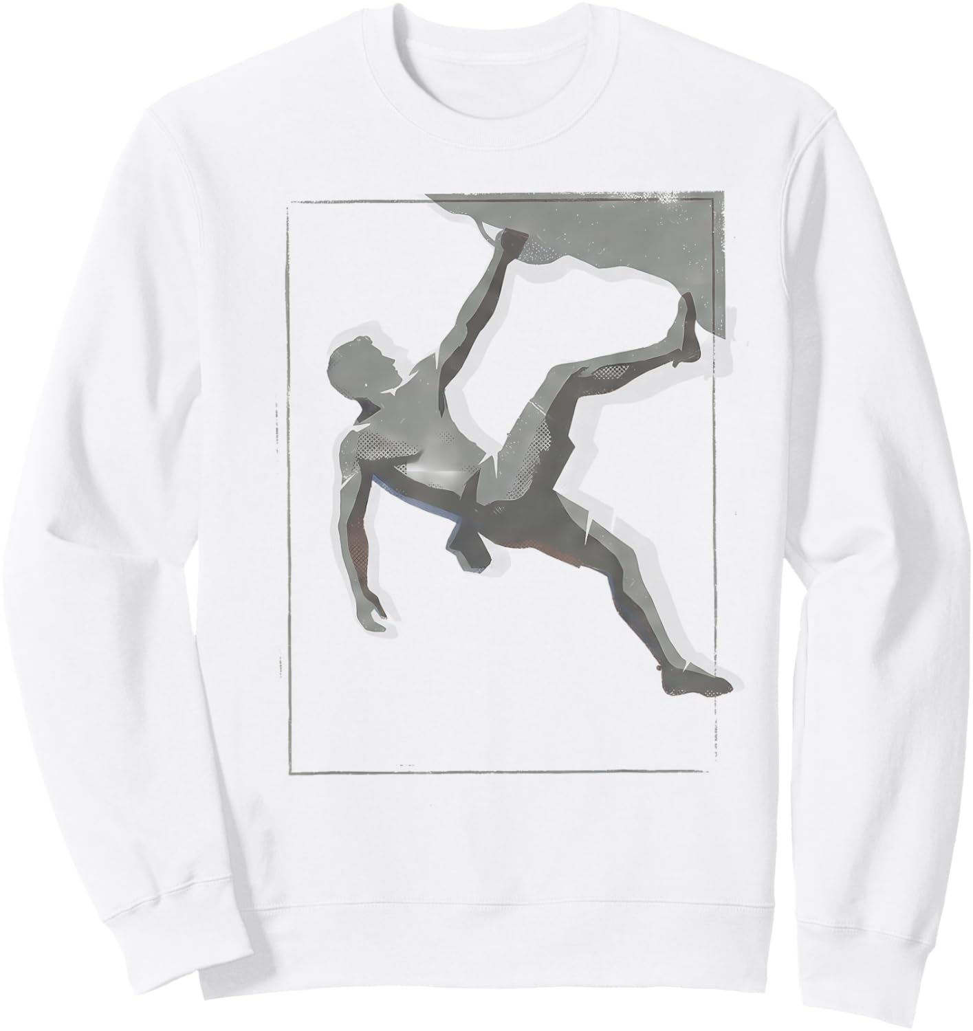 Mountain Rock Climbing Vintage Outdoor Bouldering Sweatshirt - Sweatshirt | White