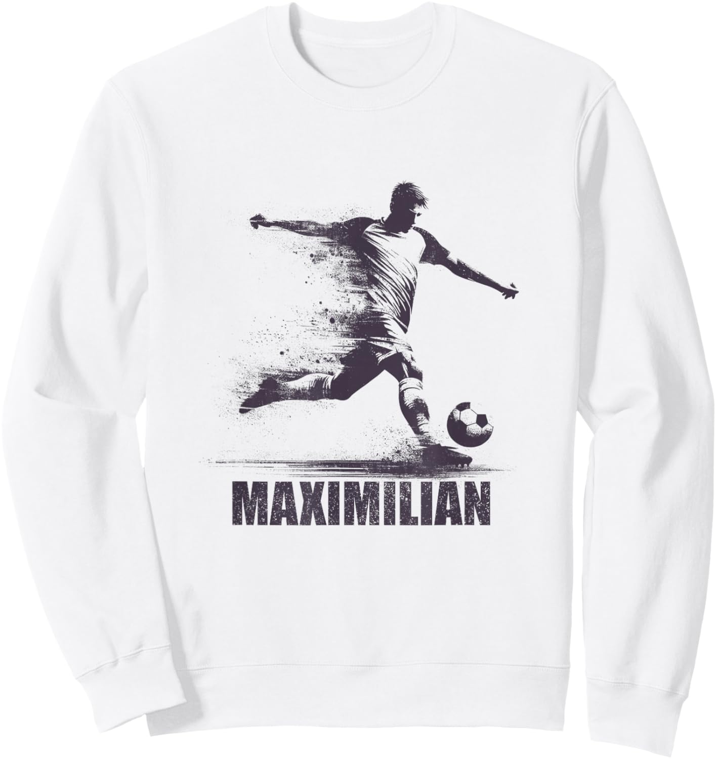 Maximilian Soccer Boys Personalized First Name Maximilian Sweatshirt - Sweatshirt | White