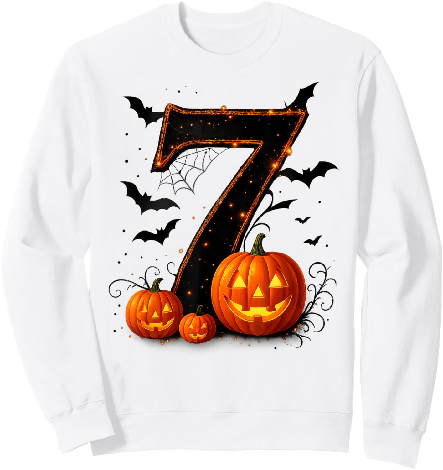 Fun Six Seven 6 7 Meme Design Couples Halloween Sweatshirt - Sweatshirt | White
