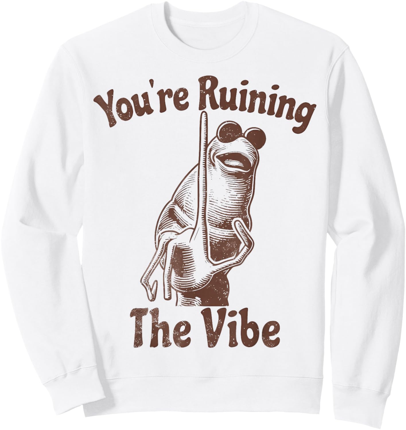 Marcus You're Ruining The Vibe Sweatshirt - Sweatshirt | White