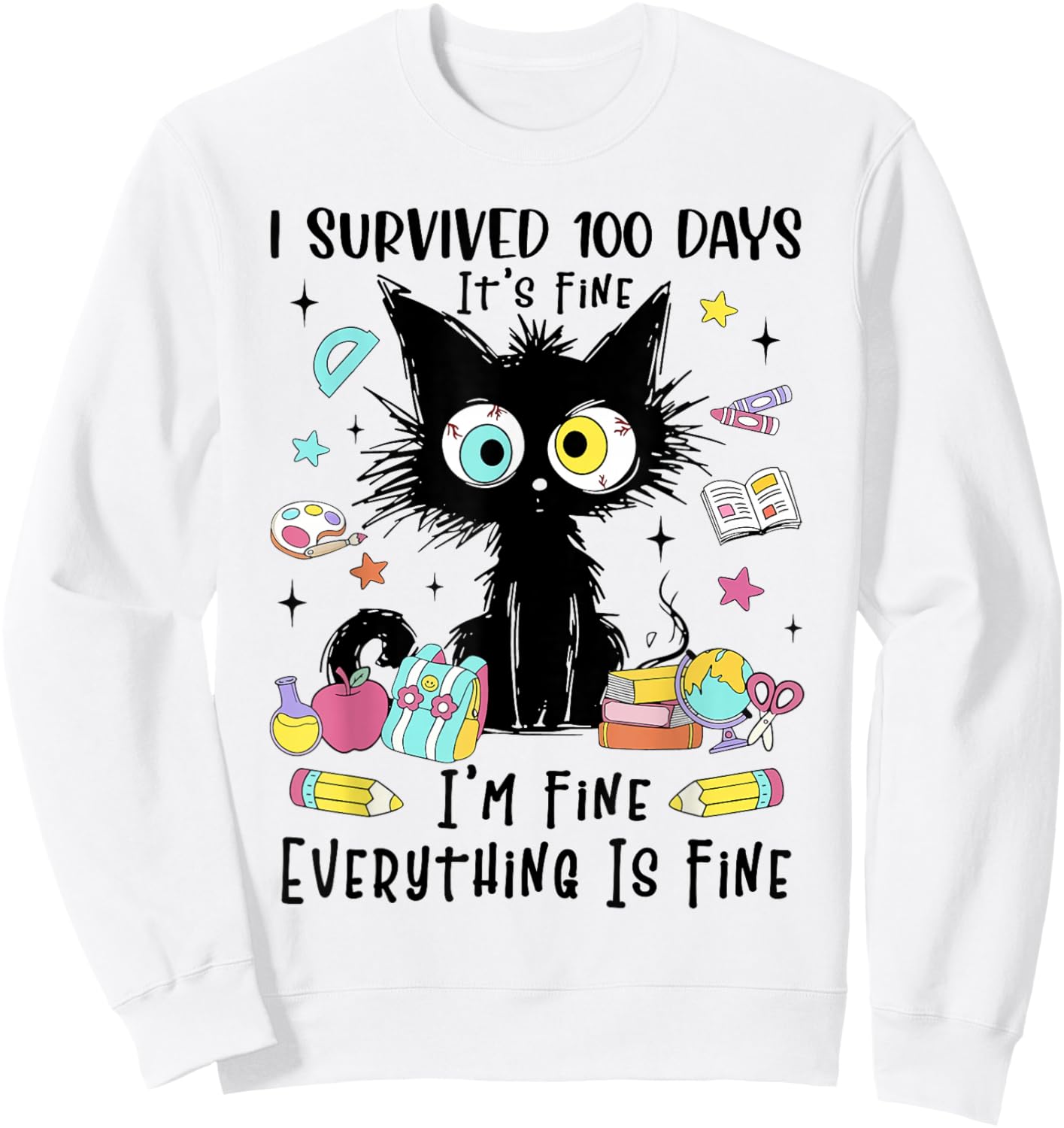 Funny Cat Lover Sweatshirt - Sweatshirt | White