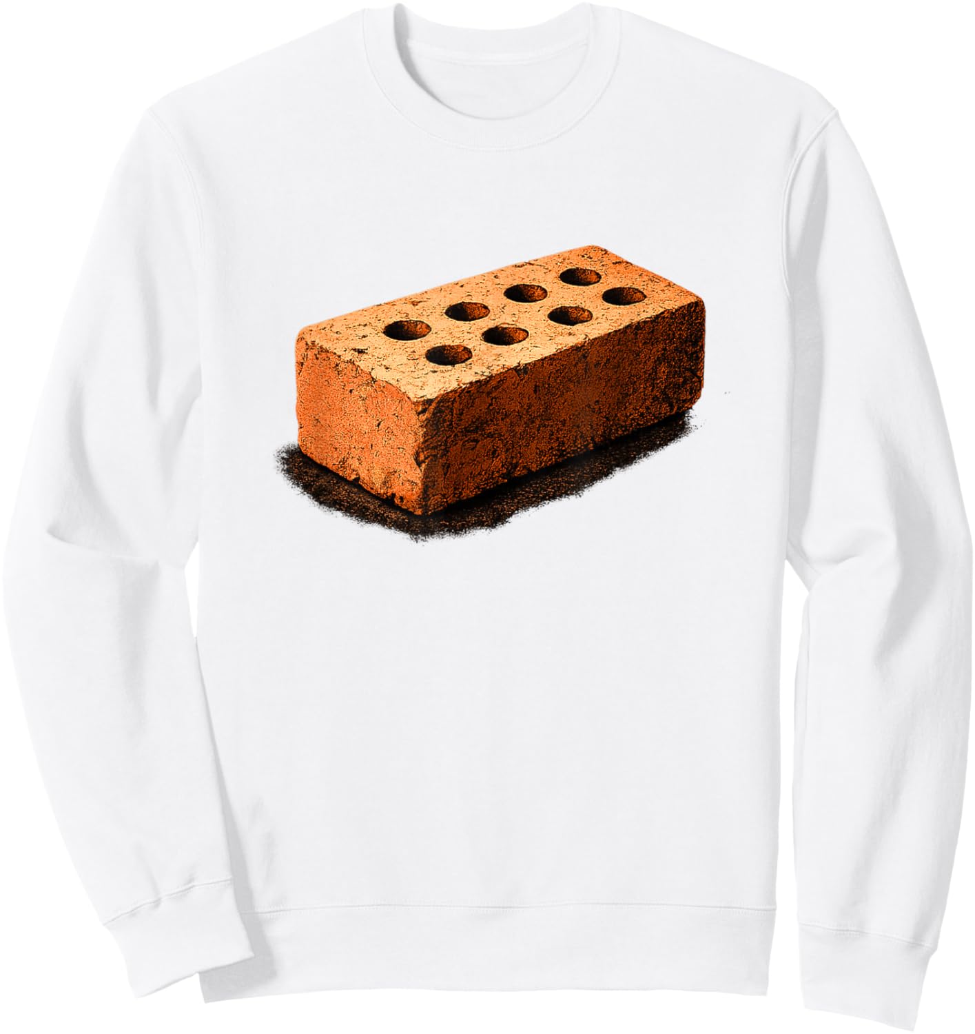Minimal Random Brick Graphic | Editorial Art Sweatshirt - Sweatshirt | White