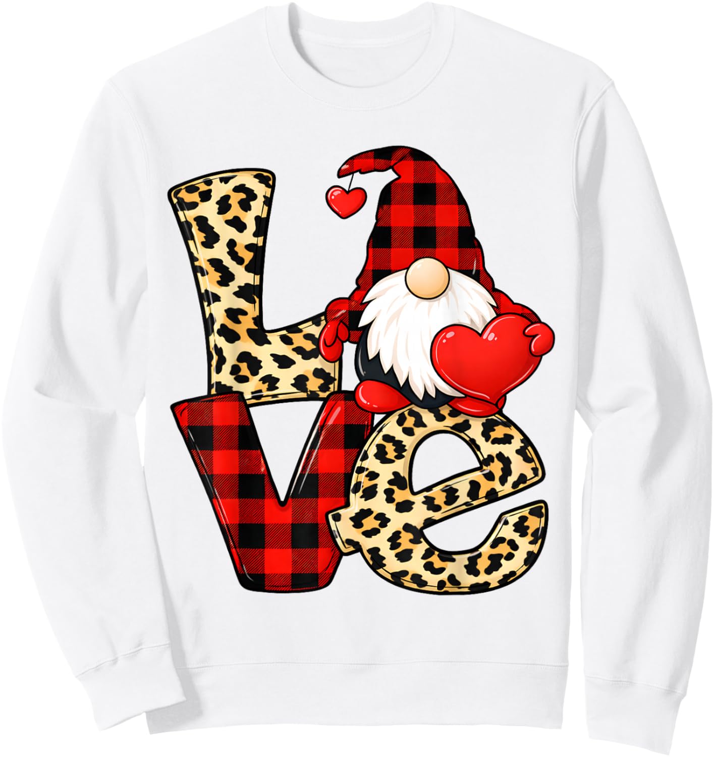 Gnome Love Valentine Gnomes Valentines Day Men Women Kids Sweatshirt - Sweatshirt | White