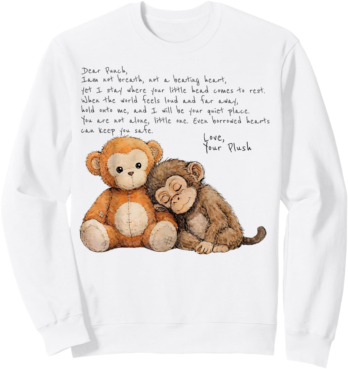 Dear Punch Monkey Sweatshirt - Sweatshirt | White
