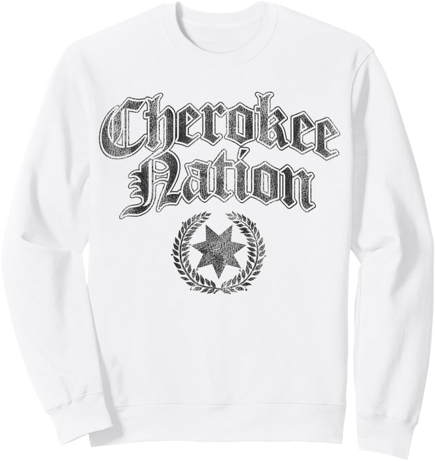 Vintage Cherokee Nation Native American Indian Sweatshirt - Sweatshirt | White